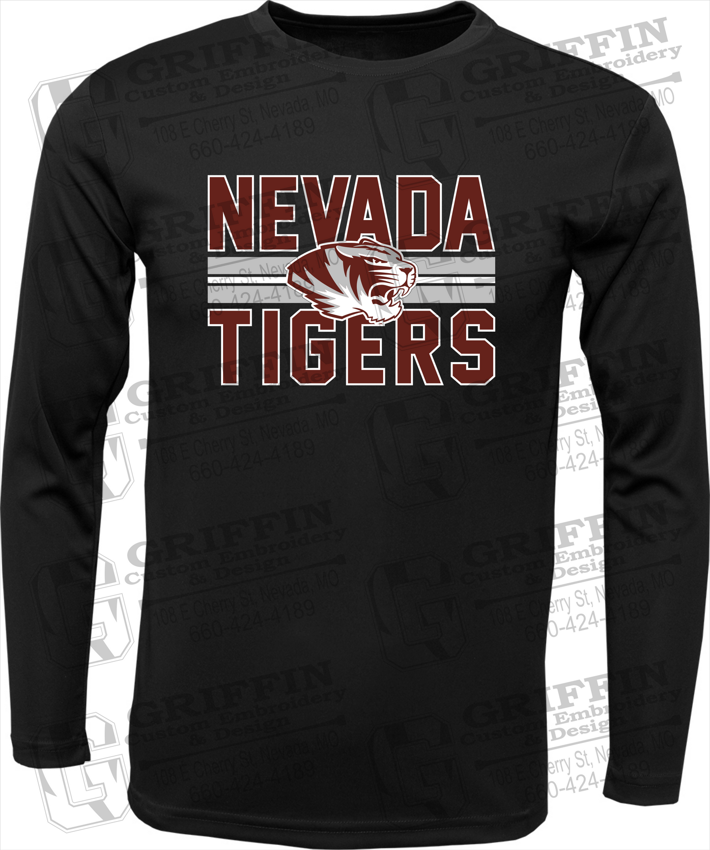 Toddler Dry-Fit Long Sleeve T-Shirt - Nevada Tigers 23-M