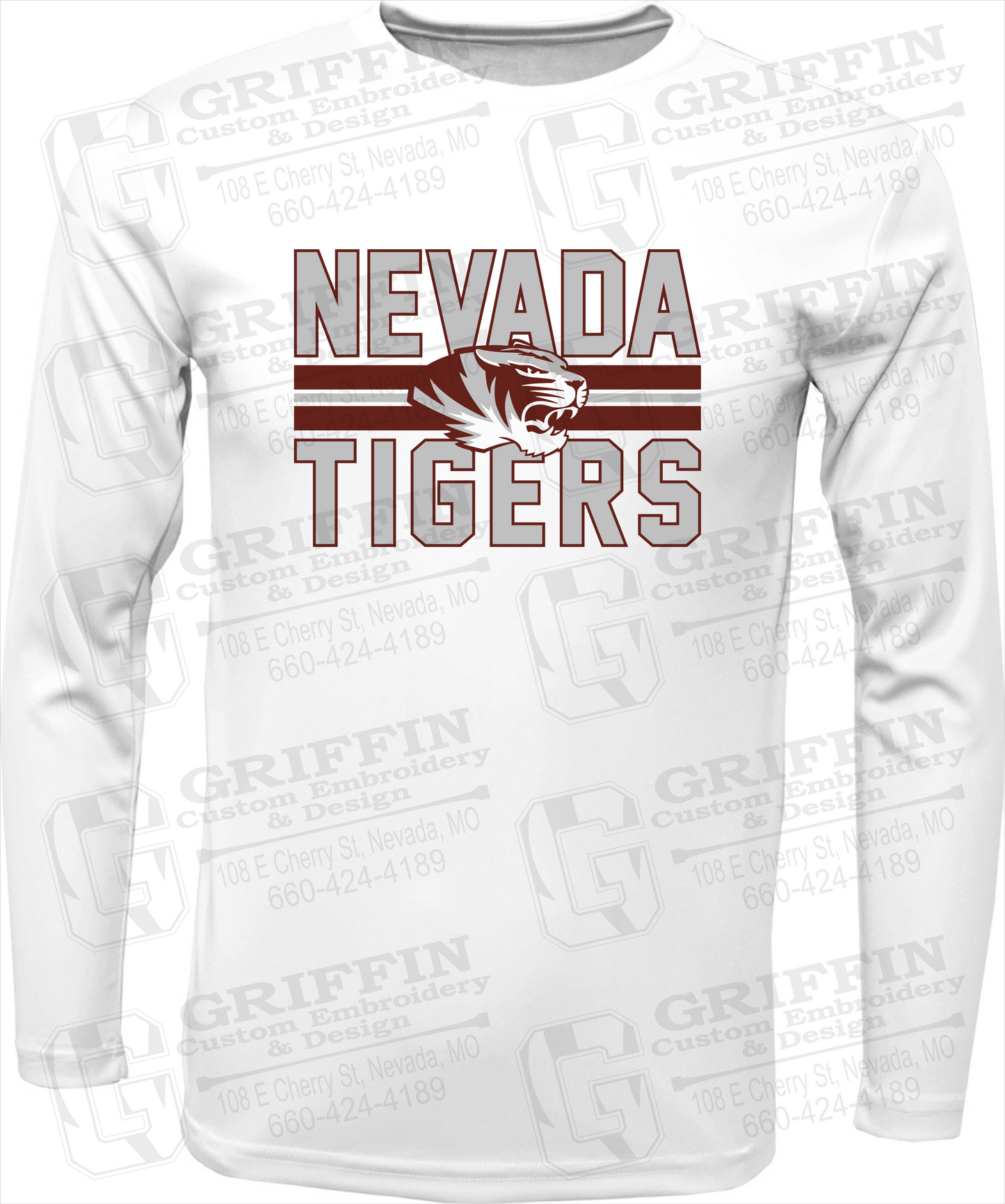 Toddler Dry-Fit Long Sleeve T-Shirt - Nevada Tigers 23-M