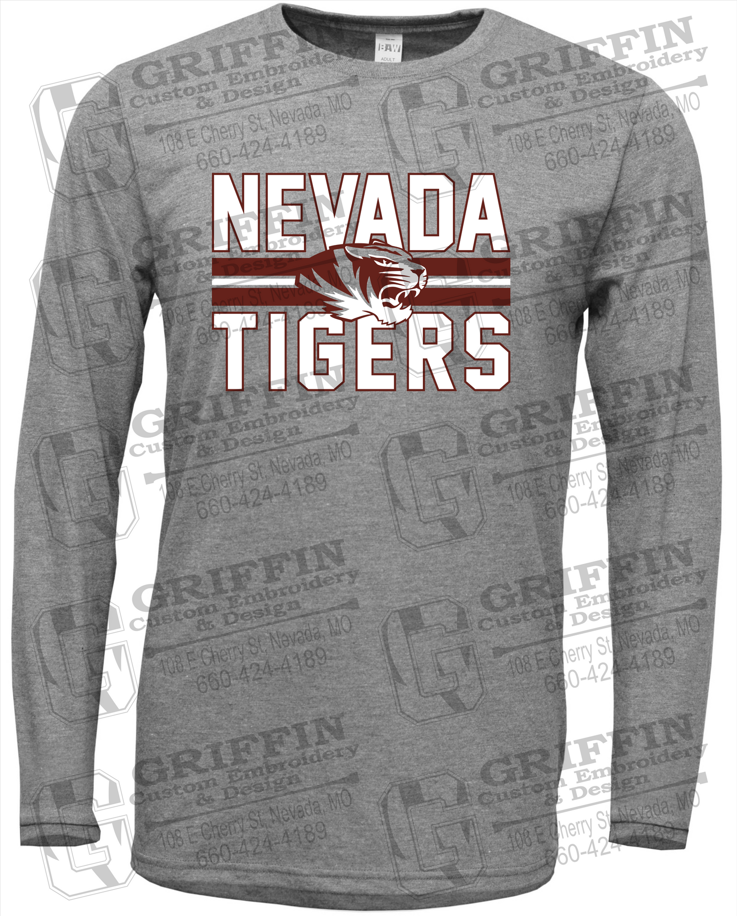 Soft-Tek Long Sleeve T-Shirt - Nevada Tigers 23-M