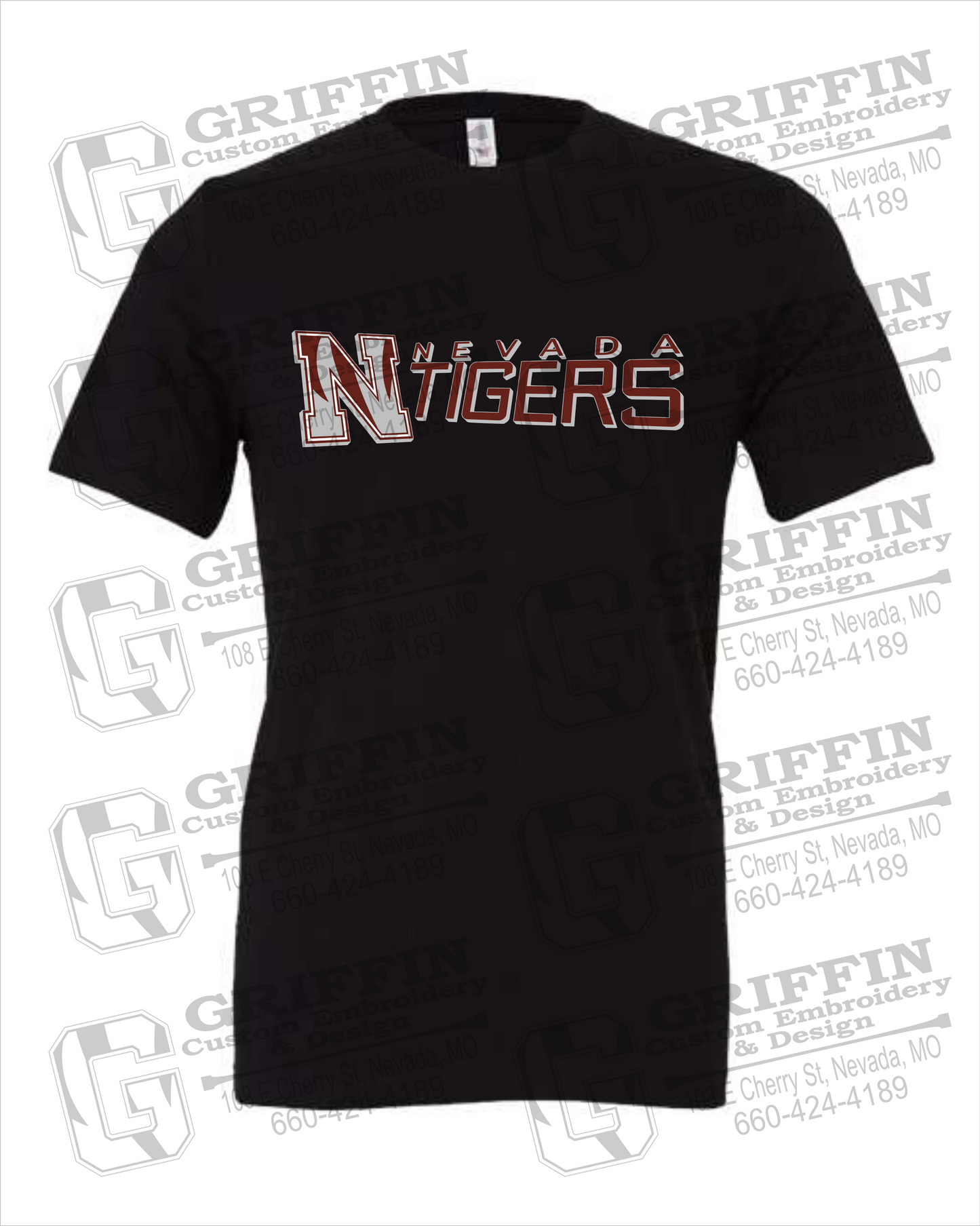 Nevada Tigers 23-N 100% Cotton Short Sleeve T-Shirt