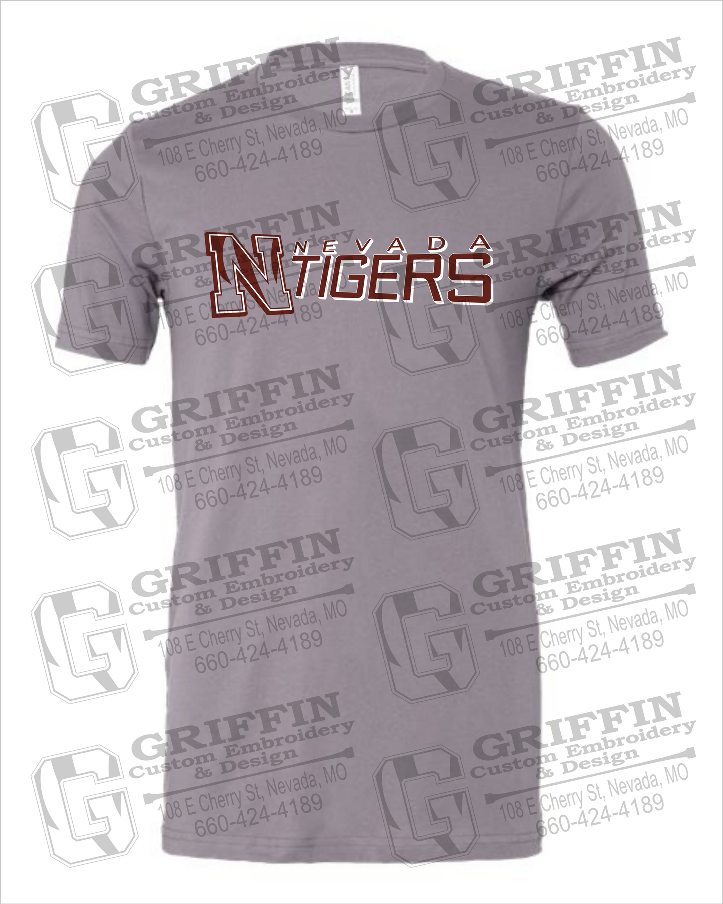 Nevada Tigers 23-N 100% Cotton Short Sleeve T-Shirt