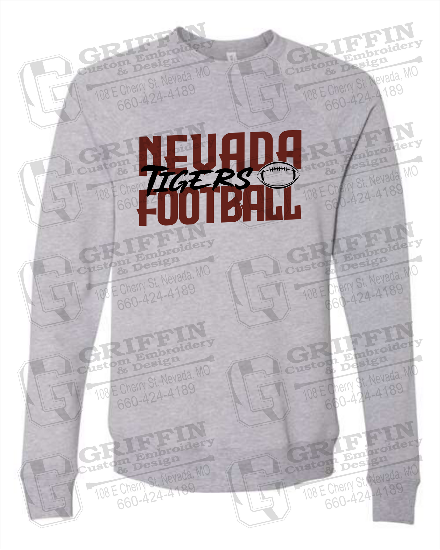 Sponge Fleece Sweatshirt - Football - Nevada Tigers 23-P