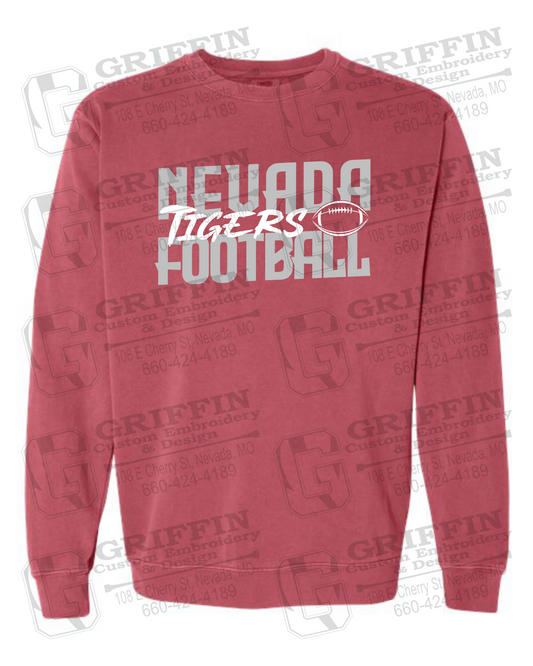 Comfort Colors Crewneck Sweatshirt - Football - Nevada Tigers 23-P