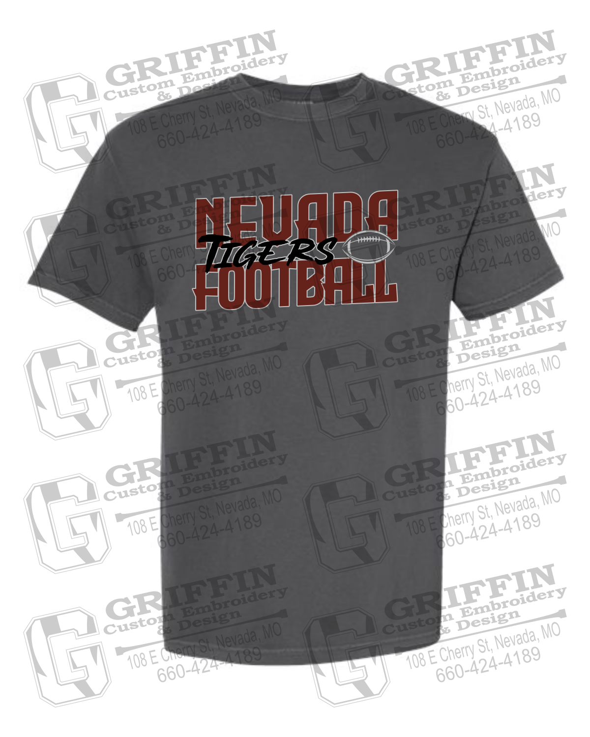 Comfort Colors Short Sleeve T-Shirt - Football - Nevada Tigers 23-P