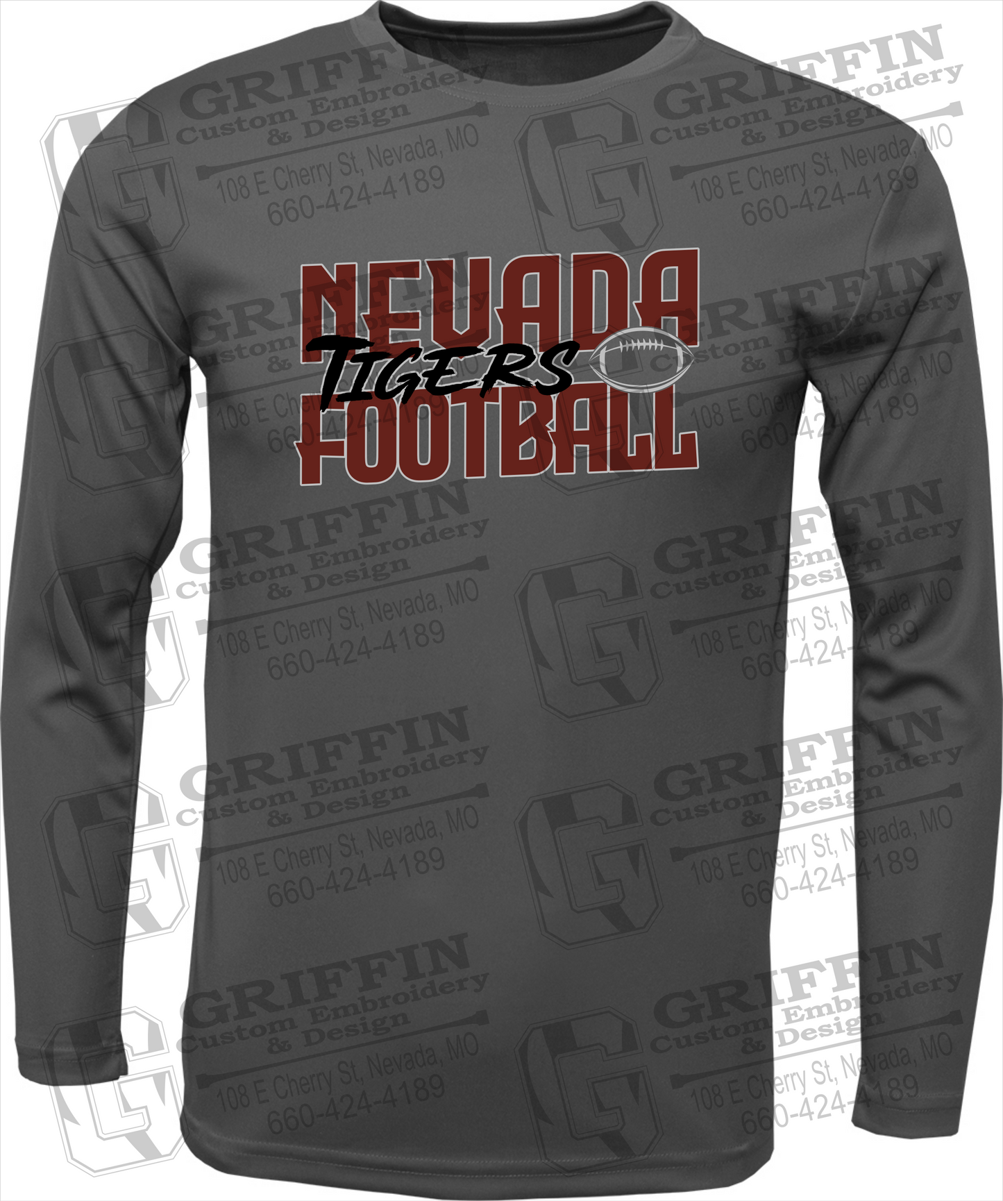 Dry-Fit Long Sleeve T-Shirt - Football - Nevada Tigers 23-P