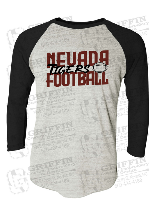 Tri-Blend Raglan Sleeve T-Shirt - Football - Nevada Tigers 23-P