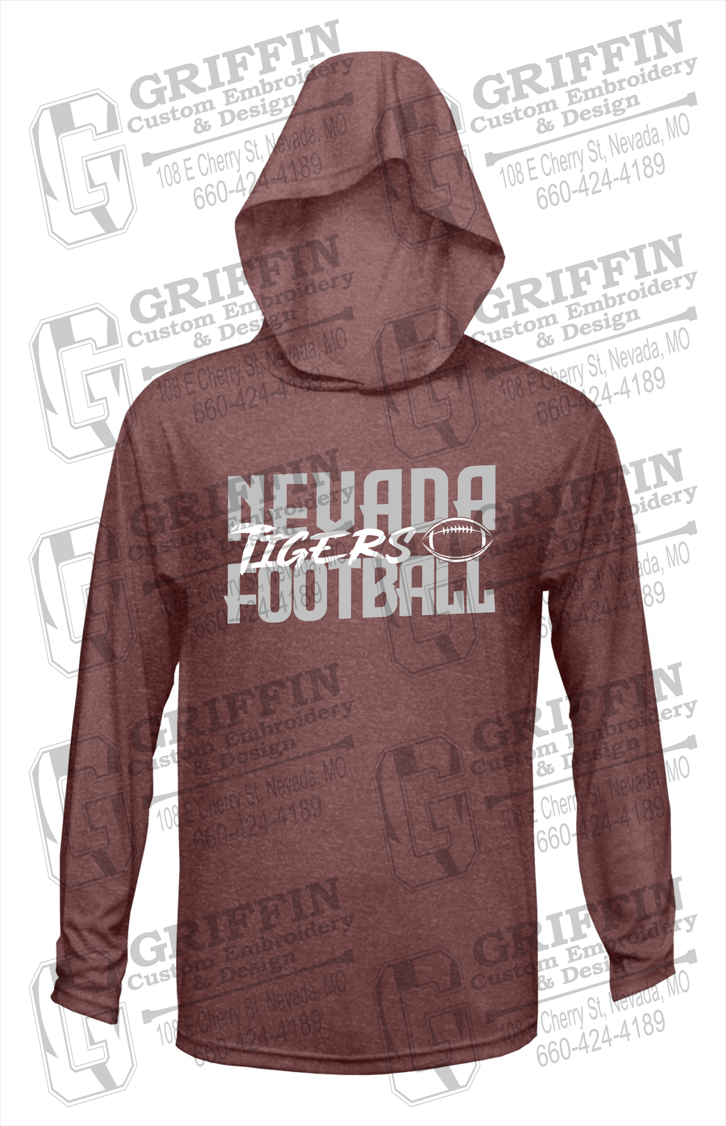 Dry-Fit T-Shirt Hoodie - Football - Nevada Tigers 23-P