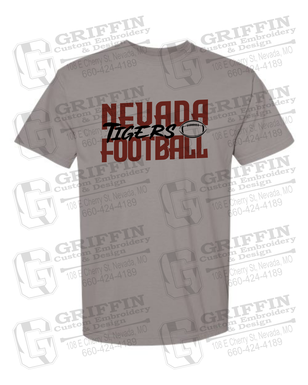 Comfort Colors Short Sleeve T-Shirt - Football - Nevada Tigers 23-P