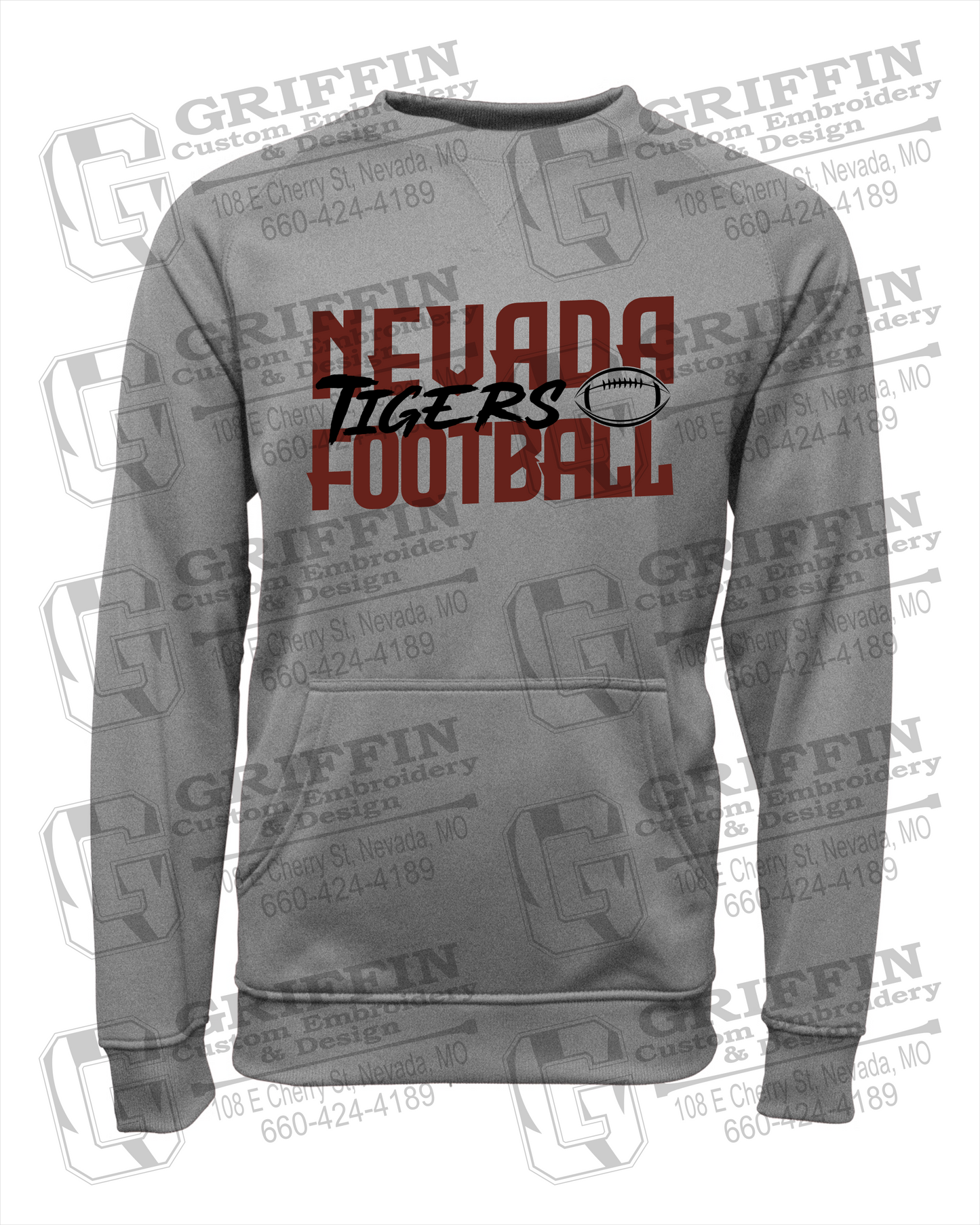 Nevada Tigers 23-P Youth Sweatshirt - Football