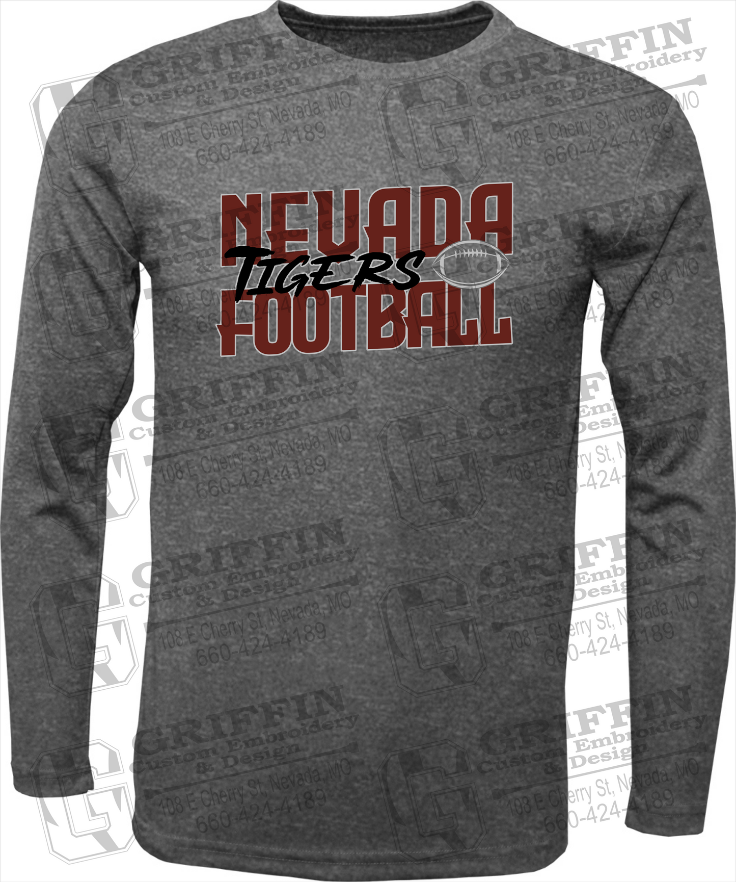 Dry-Fit Long Sleeve T-Shirt - Football - Nevada Tigers 23-P