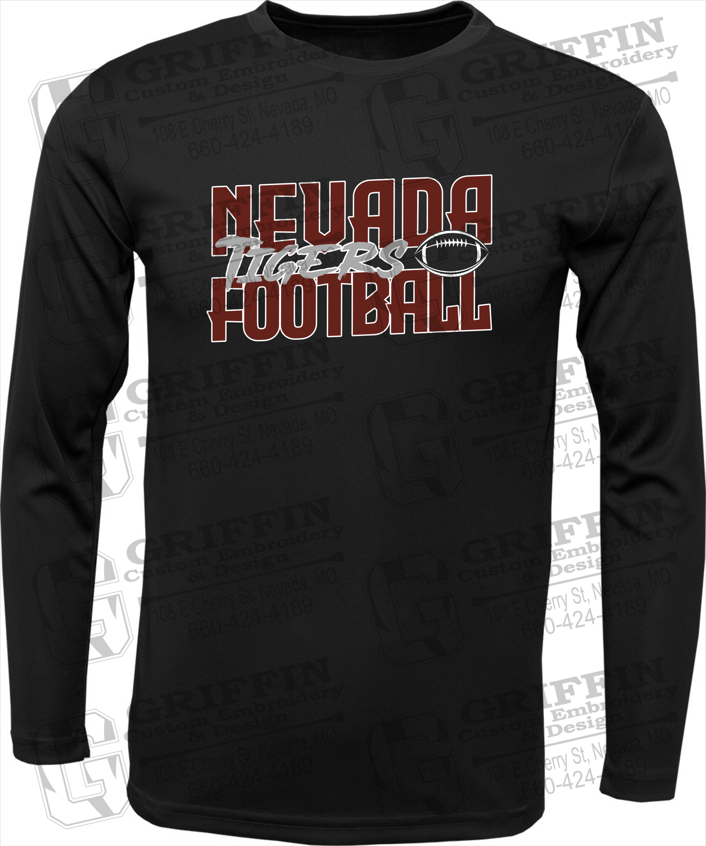 Dry-Fit Long Sleeve T-Shirt - Football - Nevada Tigers 23-P