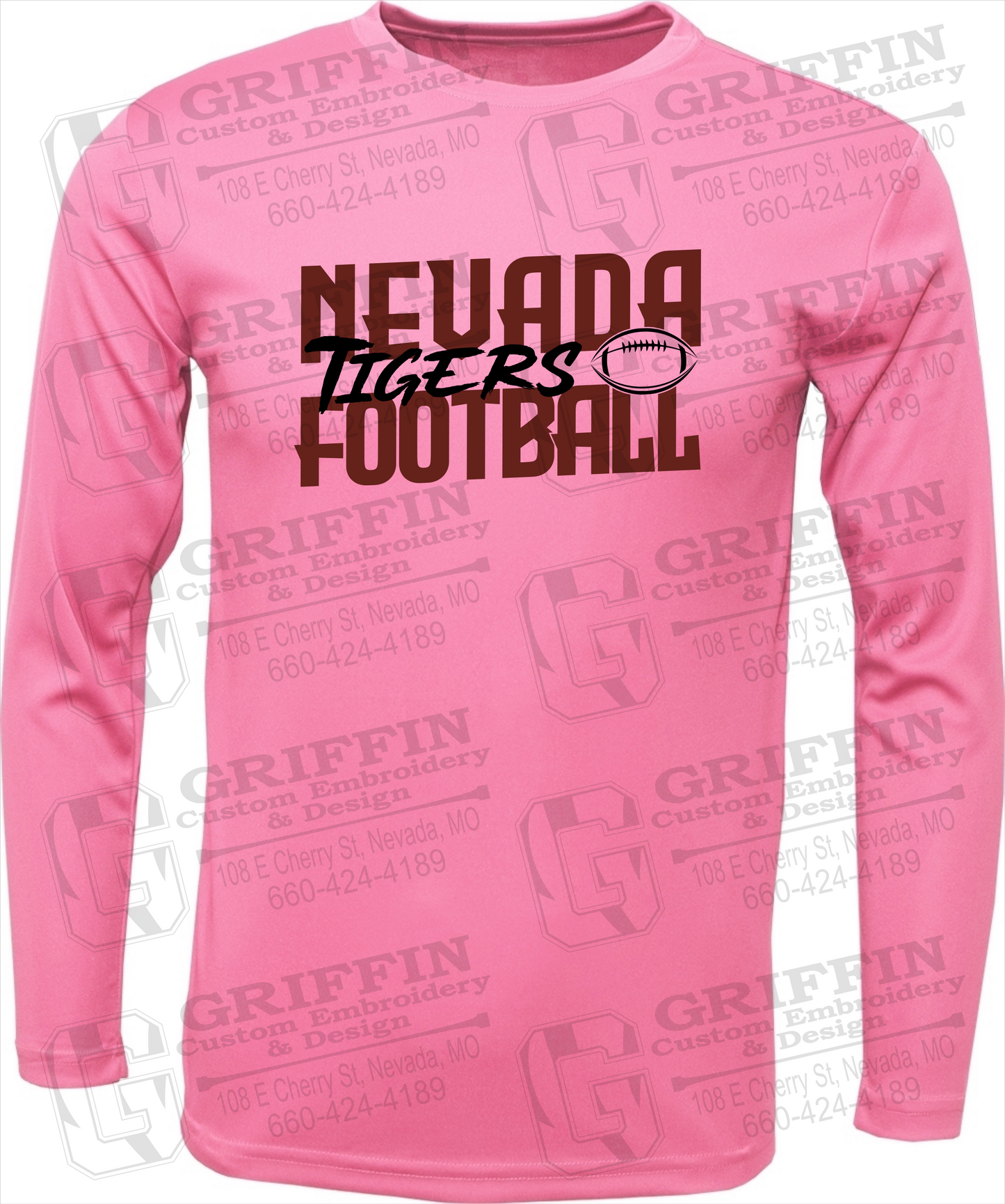 Toddler Dry-Fit Long Sleeve T-Shirt - Football - Nevada Tigers 23-P