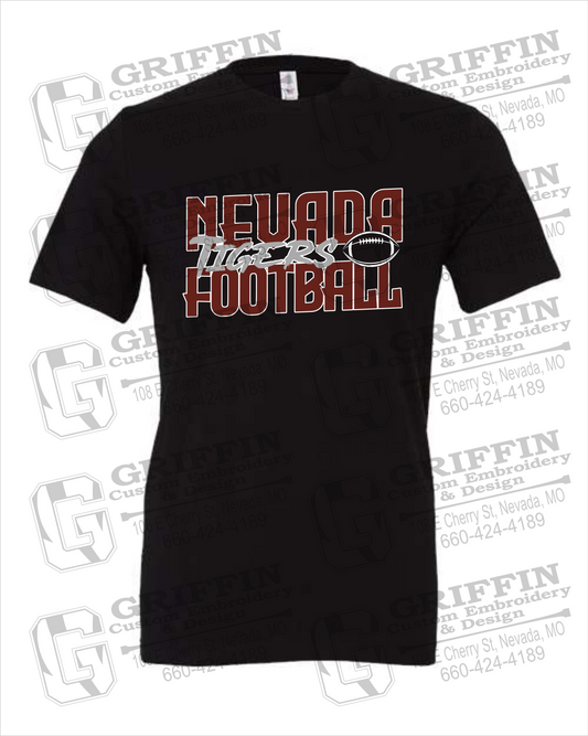 Nevada Tigers 23-P 100% Cotton Short Sleeve T-Shirt - Football