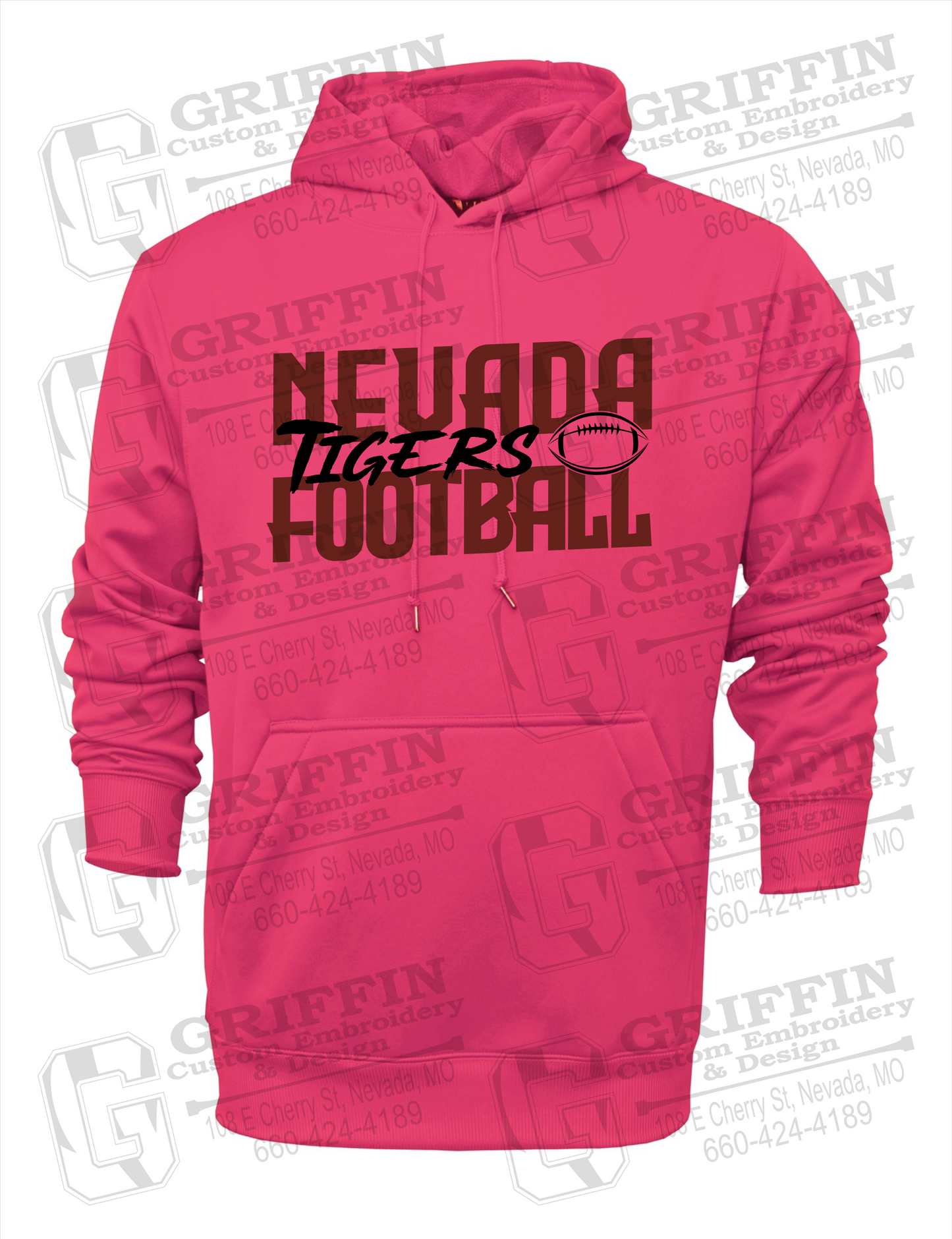 Performance Fleece Hoodie - Football - Nevada Tigers 23-P