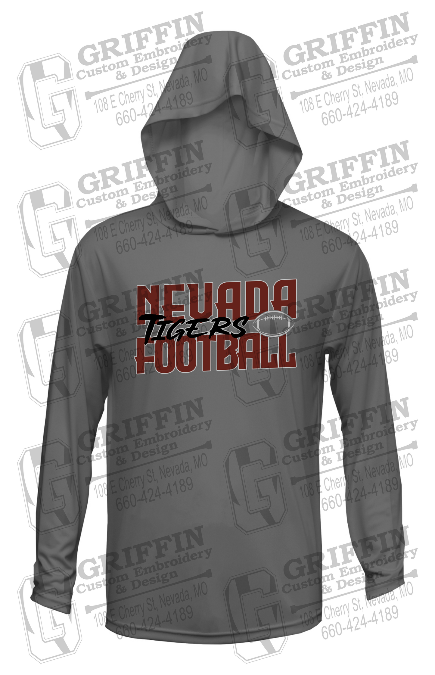 Dry-Fit T-Shirt Hoodie - Football - Nevada Tigers 23-P