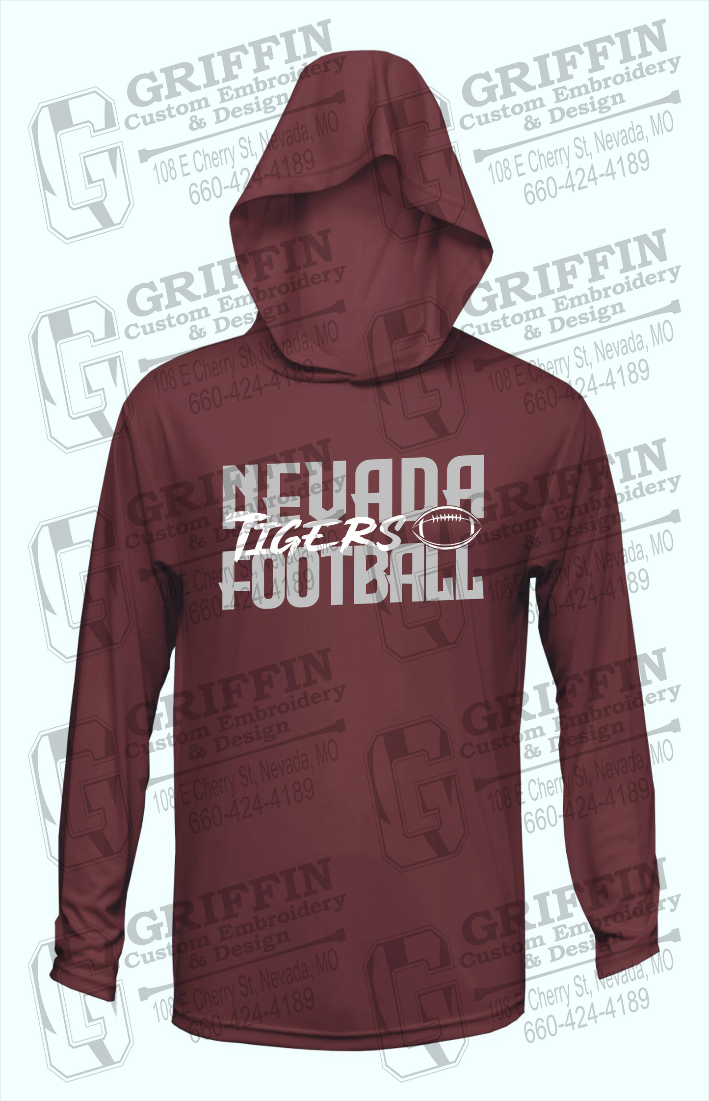 Dry-Fit T-Shirt Hoodie - Football - Nevada Tigers 23-P