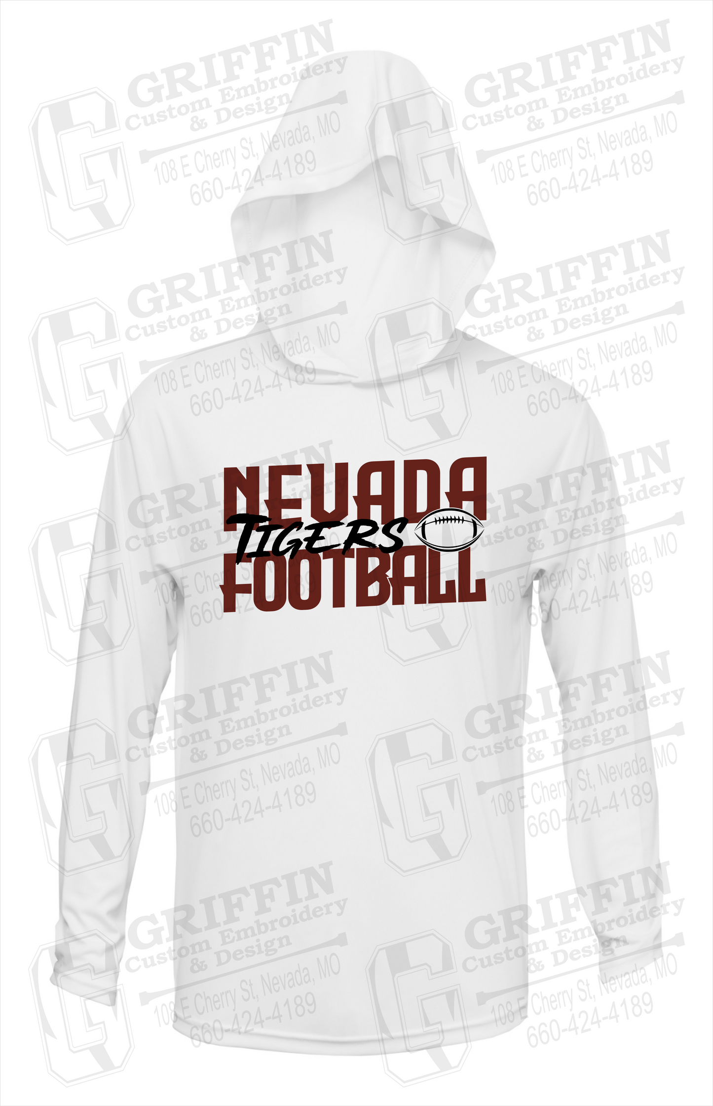 Dry-Fit T-Shirt Hoodie - Football - Nevada Tigers 23-P