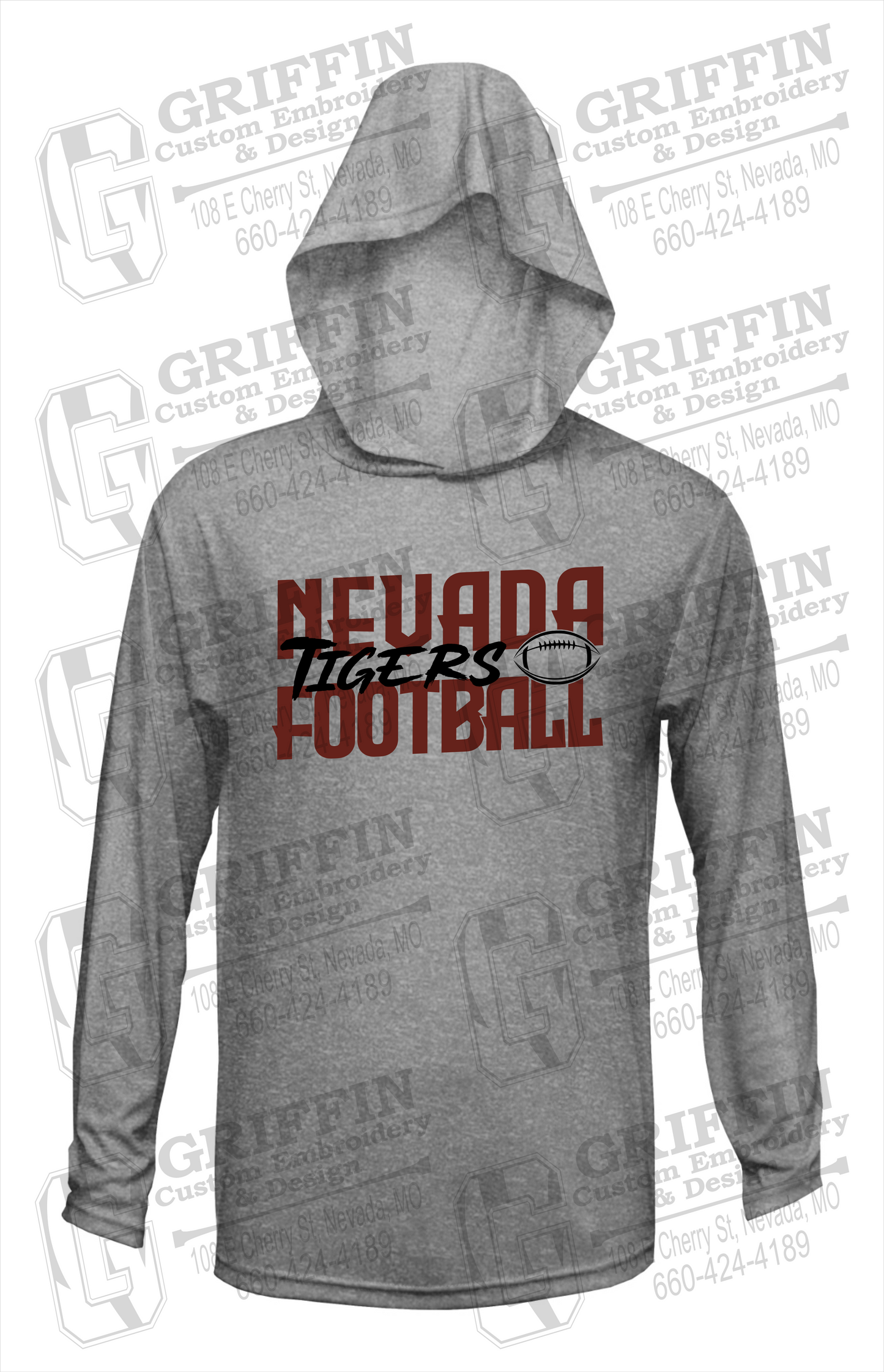 Dry-Fit T-Shirt Hoodie - Football - Nevada Tigers 23-P