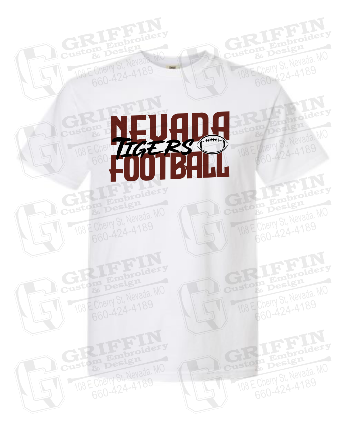 Comfort Colors Short Sleeve T-Shirt - Football - Nevada Tigers 23-P