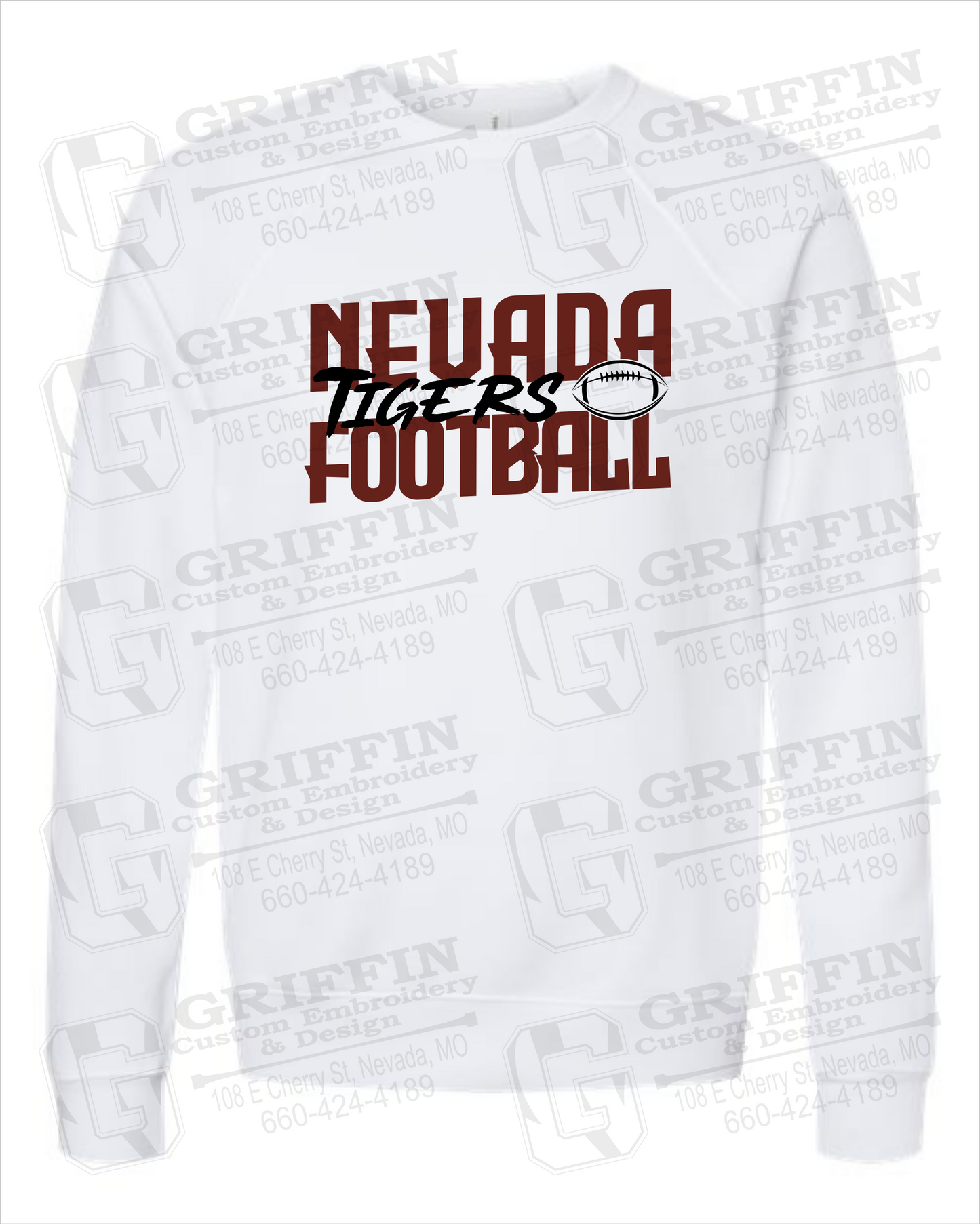 Sponge Fleece Sweatshirt - Football - Nevada Tigers 23-P