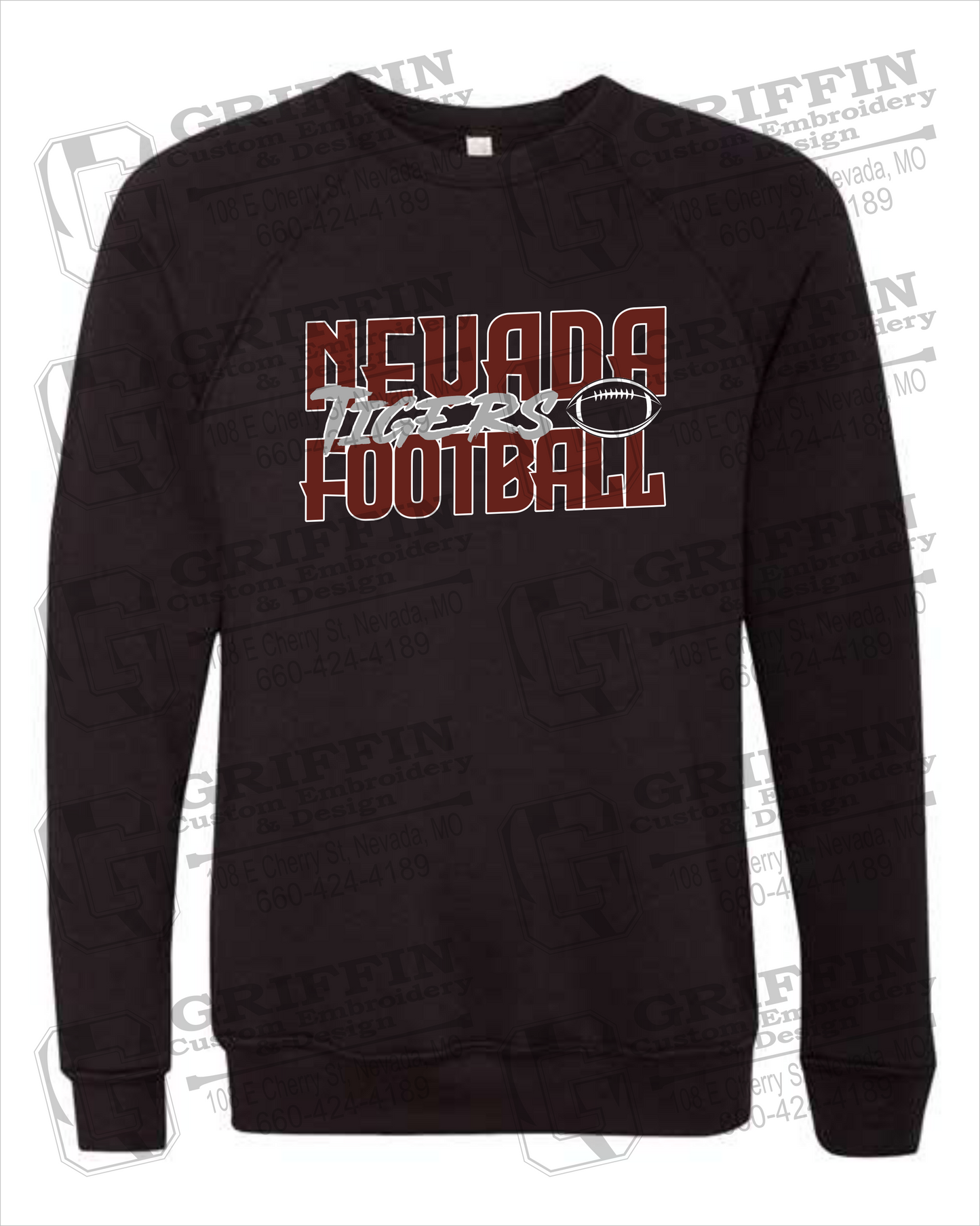 Sponge Fleece Sweatshirt - Football - Nevada Tigers 23-P