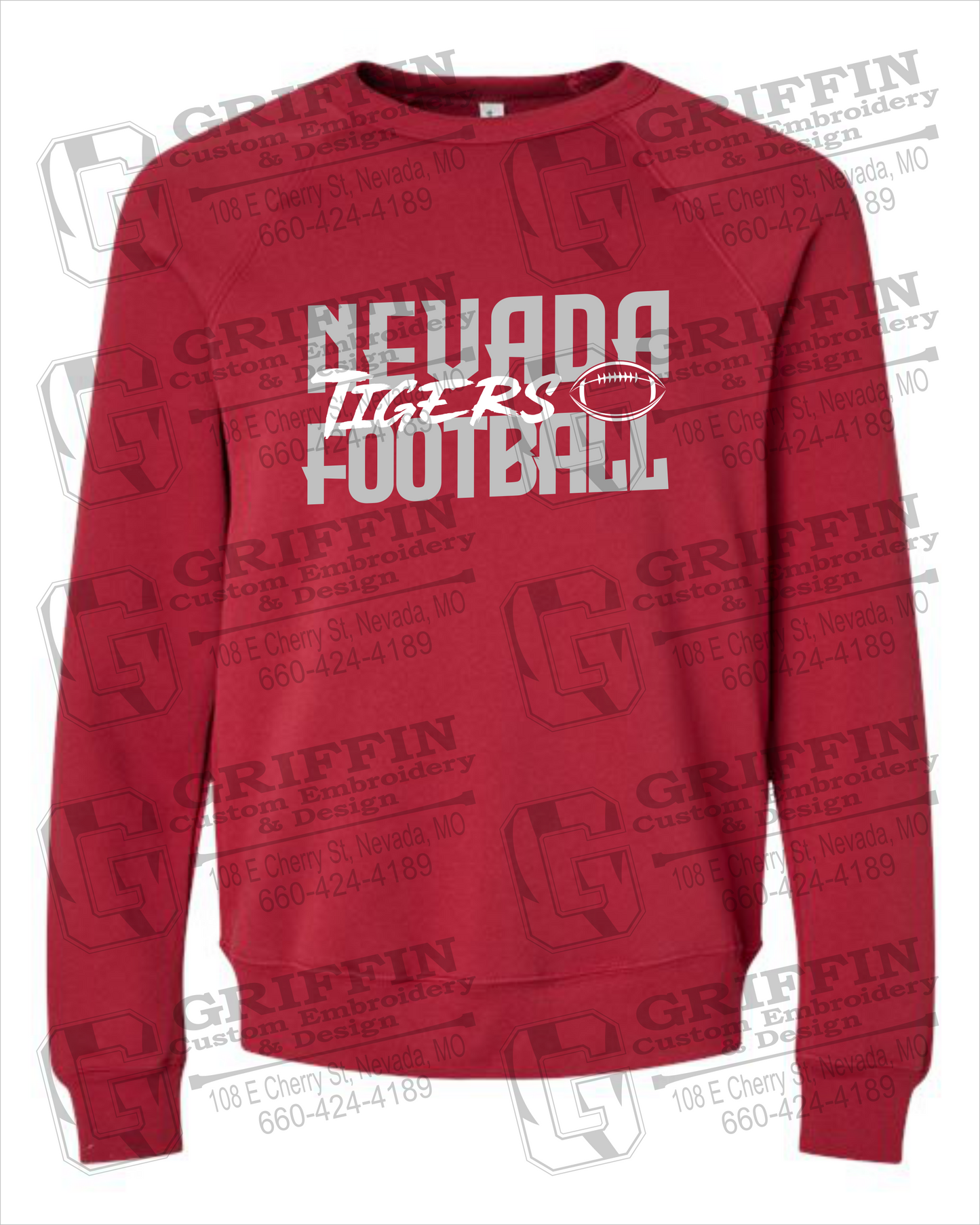 Sponge Fleece Sweatshirt - Football - Nevada Tigers 23-P