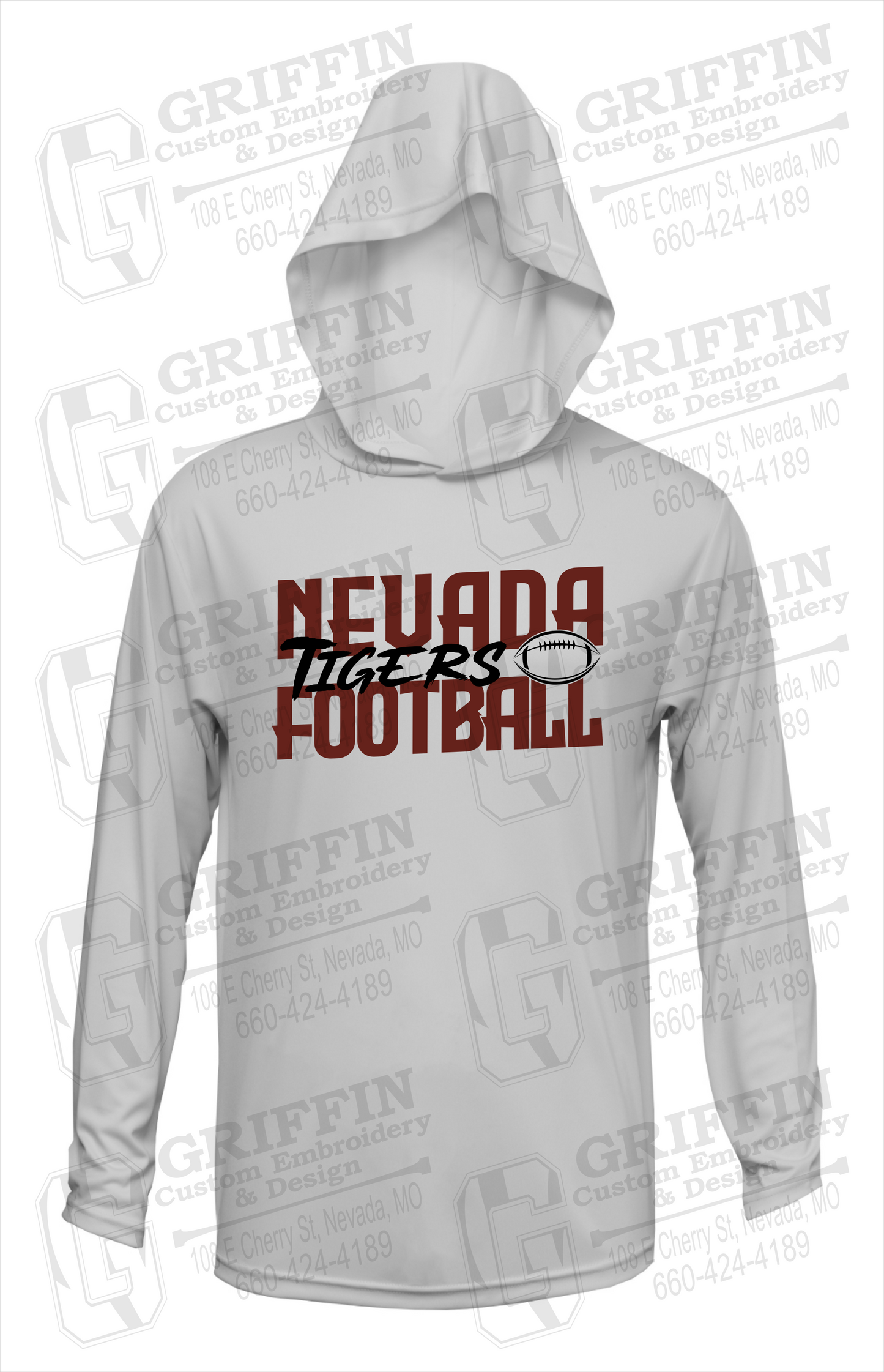 Dry-Fit T-Shirt Hoodie - Football - Nevada Tigers 23-P