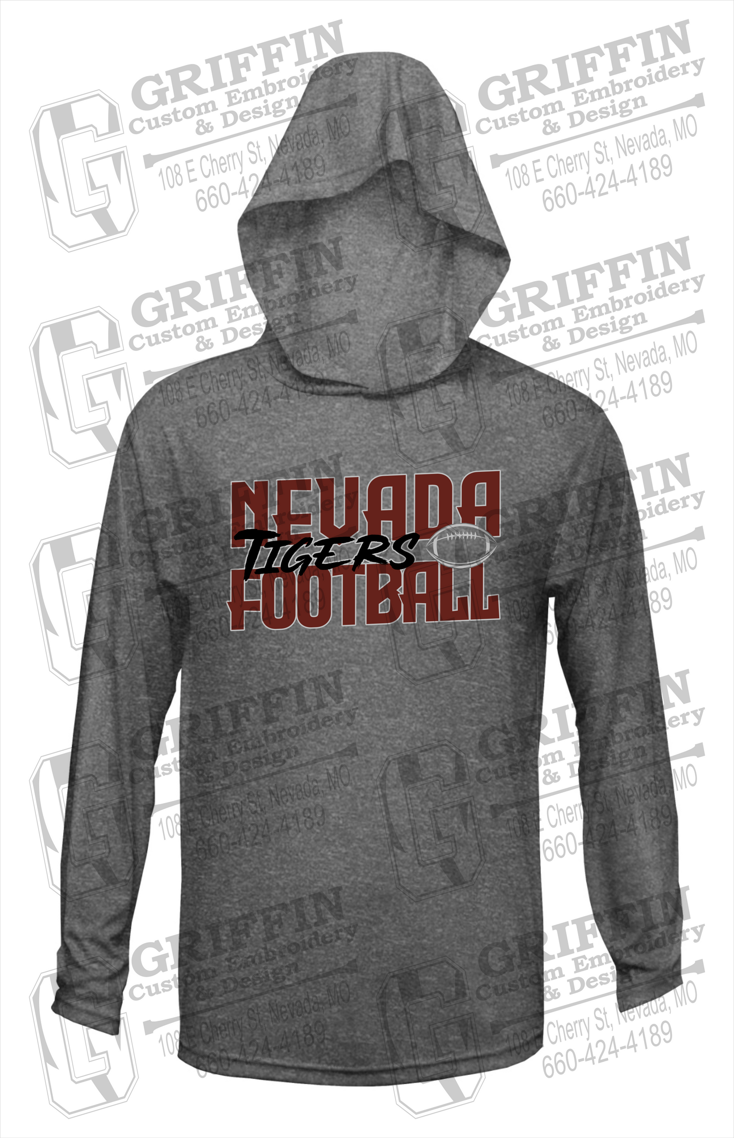 Dry-Fit T-Shirt Hoodie - Football - Nevada Tigers 23-P