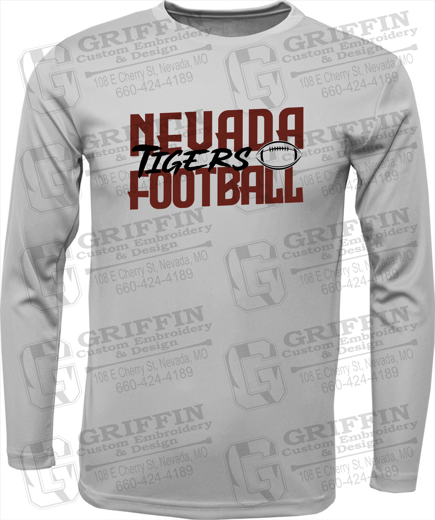 Toddler Dry-Fit Long Sleeve T-Shirt - Football - Nevada Tigers 23-P