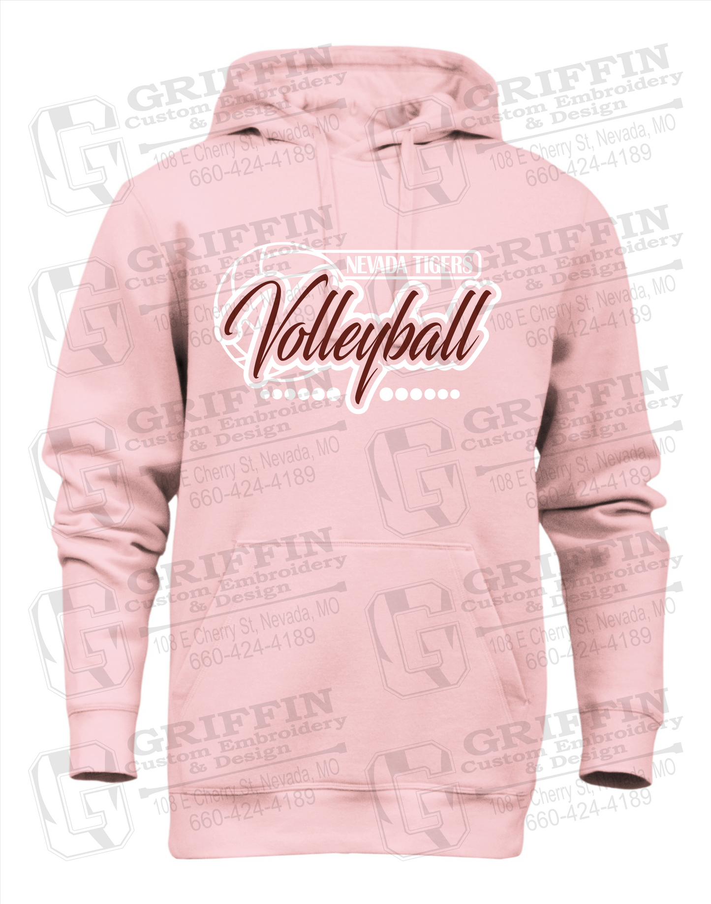 Heavyweight Fleece Hoodie - Volleyball - Nevada Tigers 23-Q