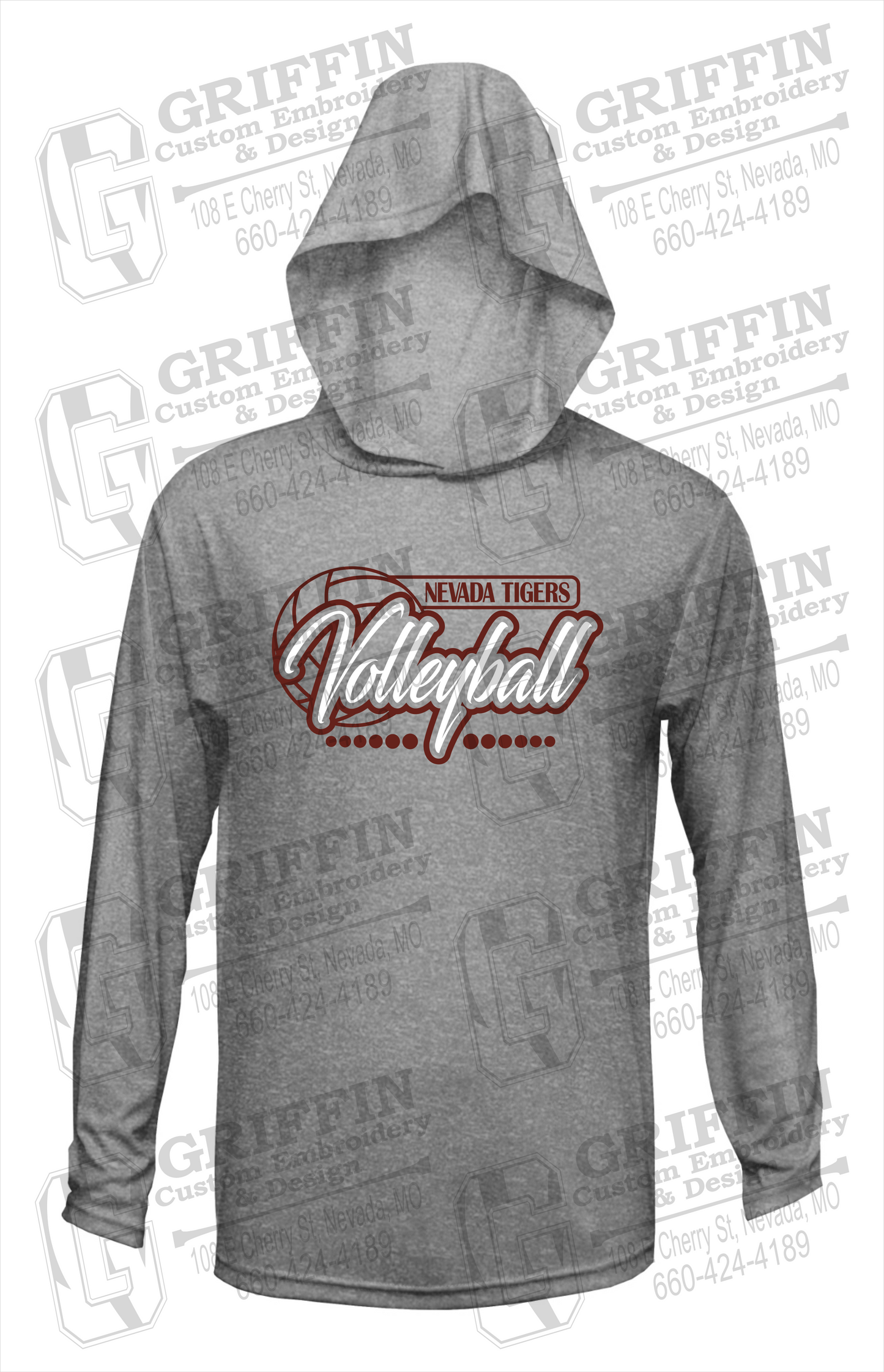 Dry-Fit T-Shirt Hoodie - Volleyball - Nevada Tigers 23-Q