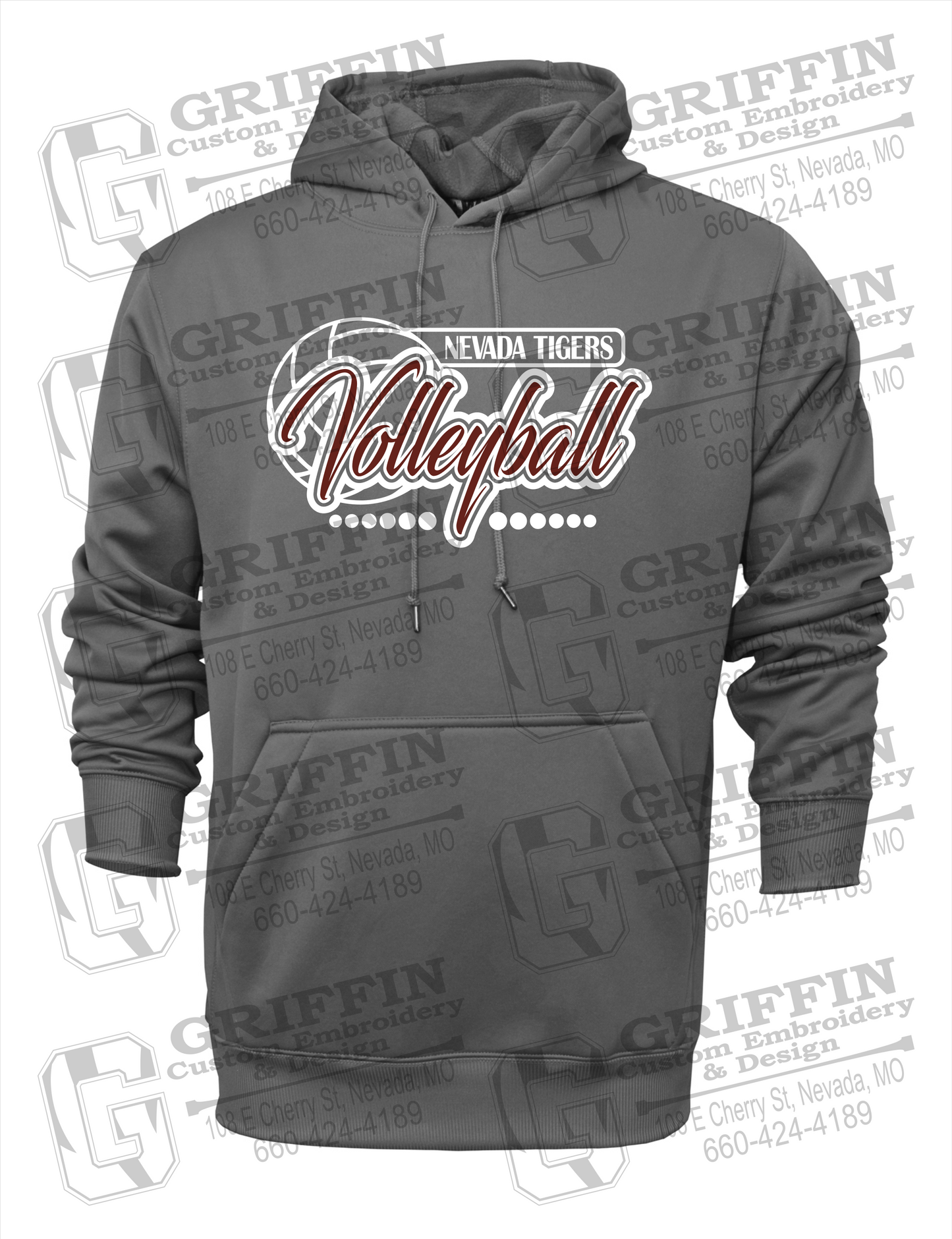 Performance Fleece Hoodie - Volleyball - Nevada Tigers 23-Q