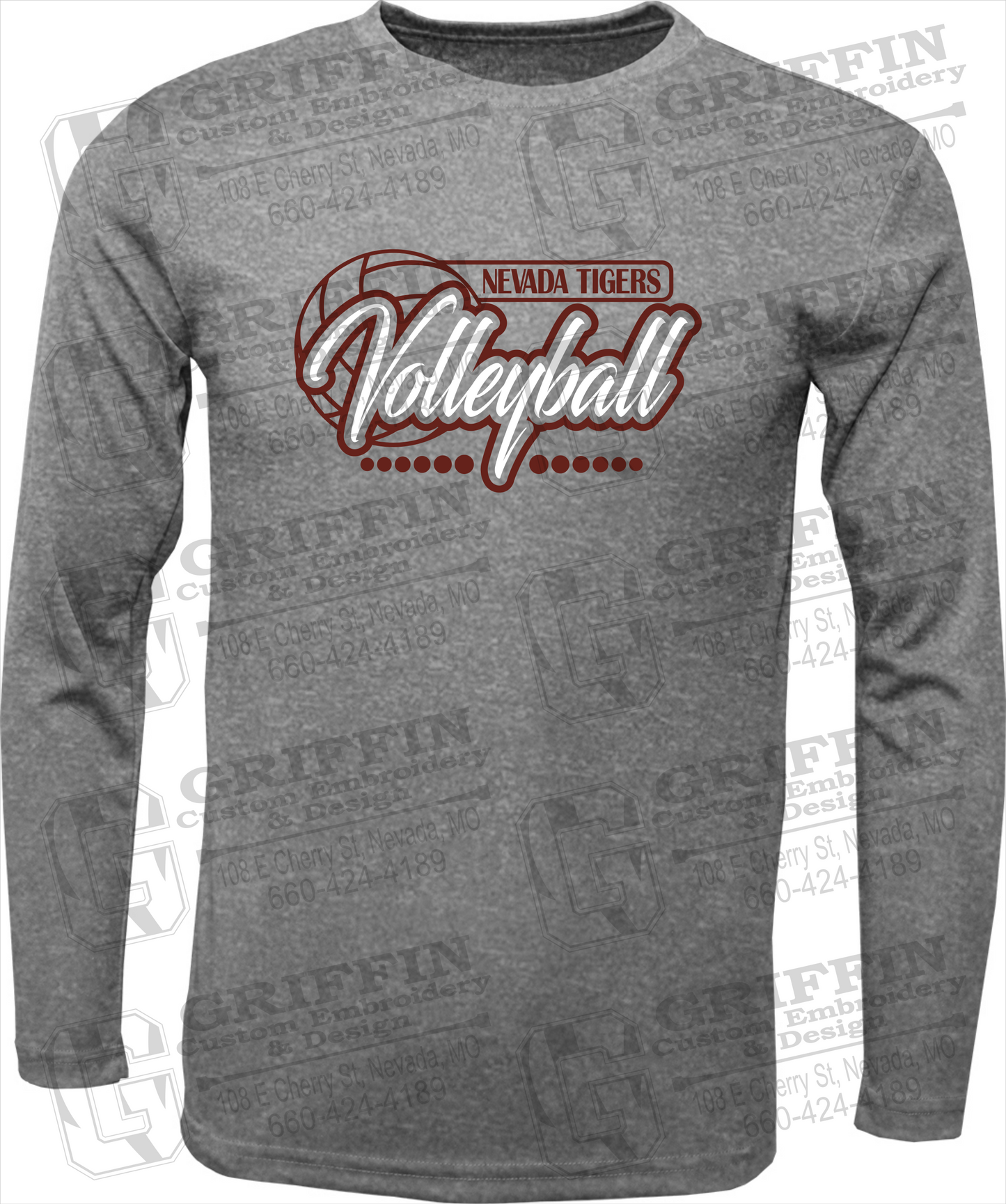 Dry-Fit Long Sleeve T-Shirt - Volleyball - Nevada Tigers 23-Q