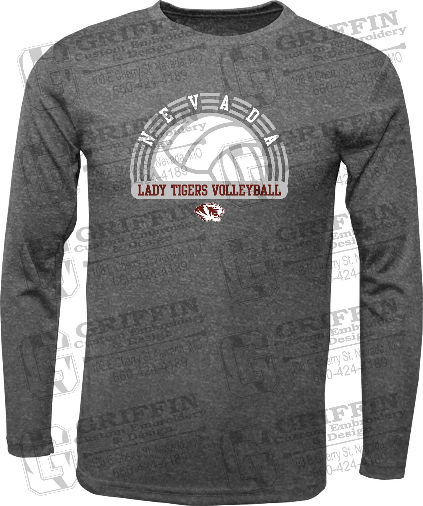 Dry-Fit Long Sleeve T-Shirt - Volleyball - Nevada Tigers 23-R