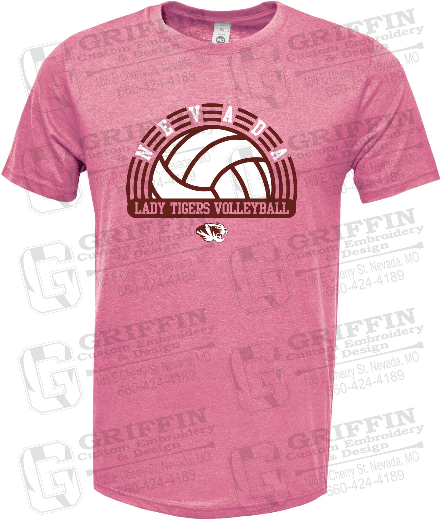 Nevada Tigers 23-R Short Sleeve T-Shirt - Volleyball