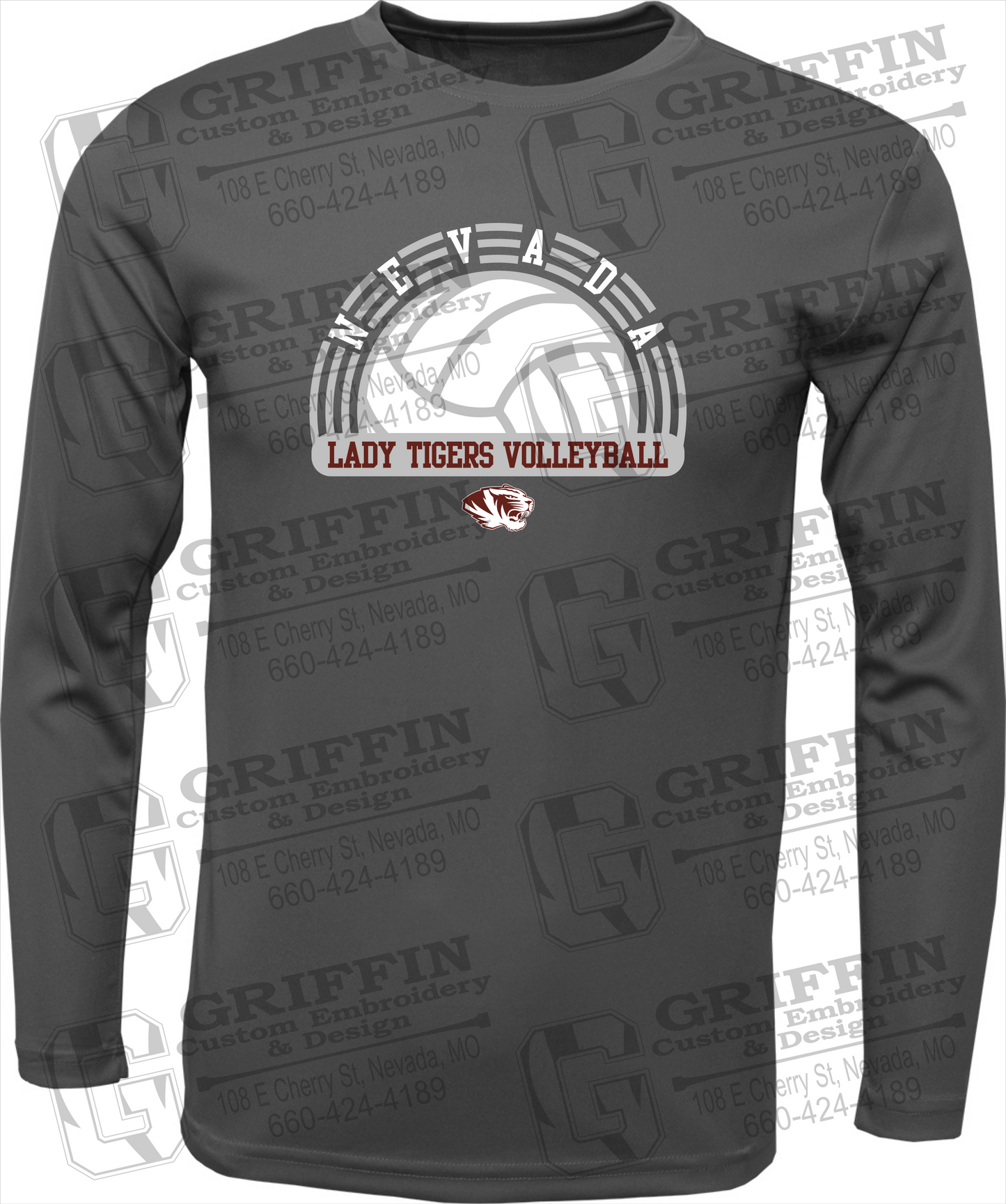 Dry-Fit Long Sleeve T-Shirt - Volleyball - Nevada Tigers 23-R