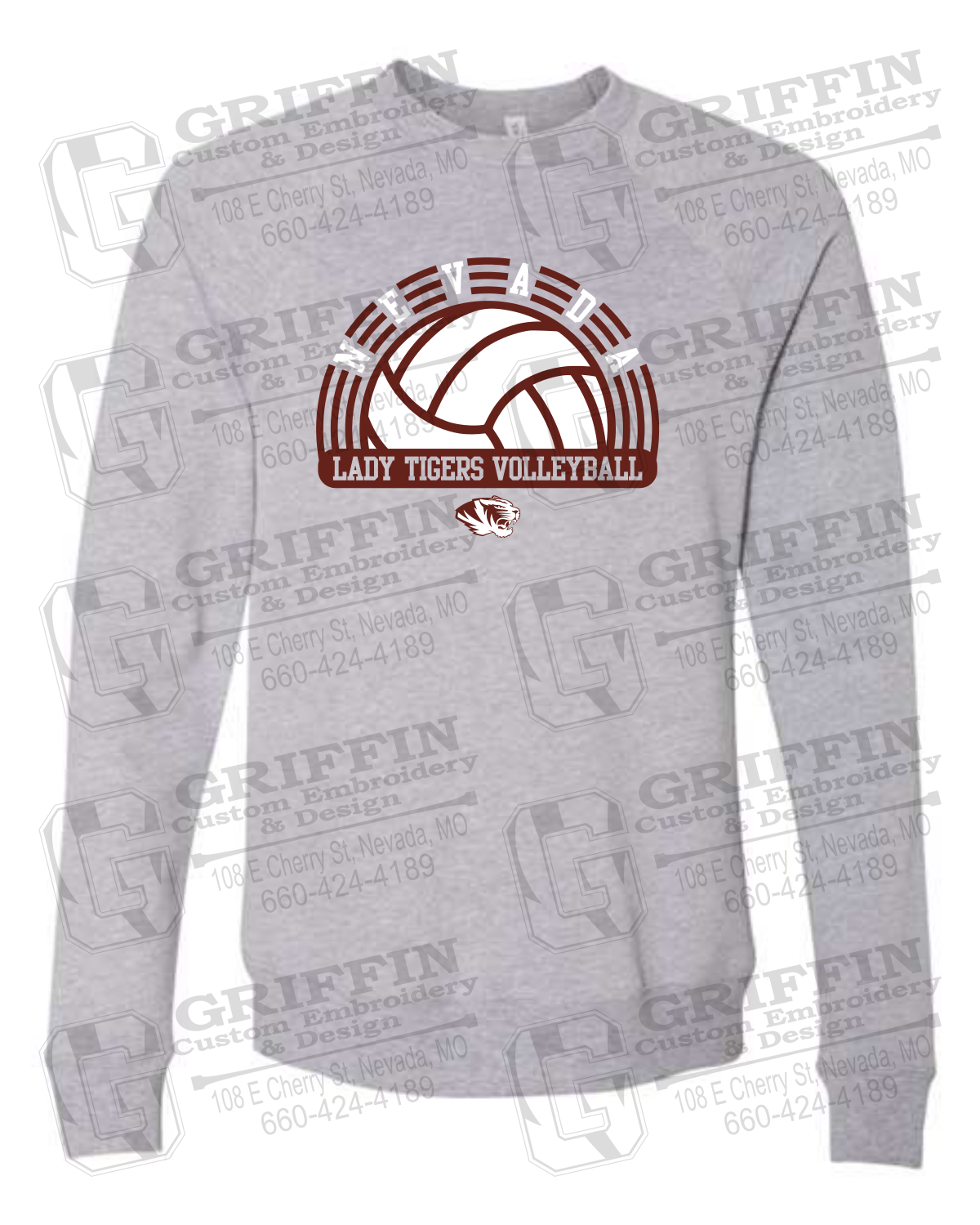 Sponge Fleece Sweatshirt - Volleyball - Nevada Tigers 23-R