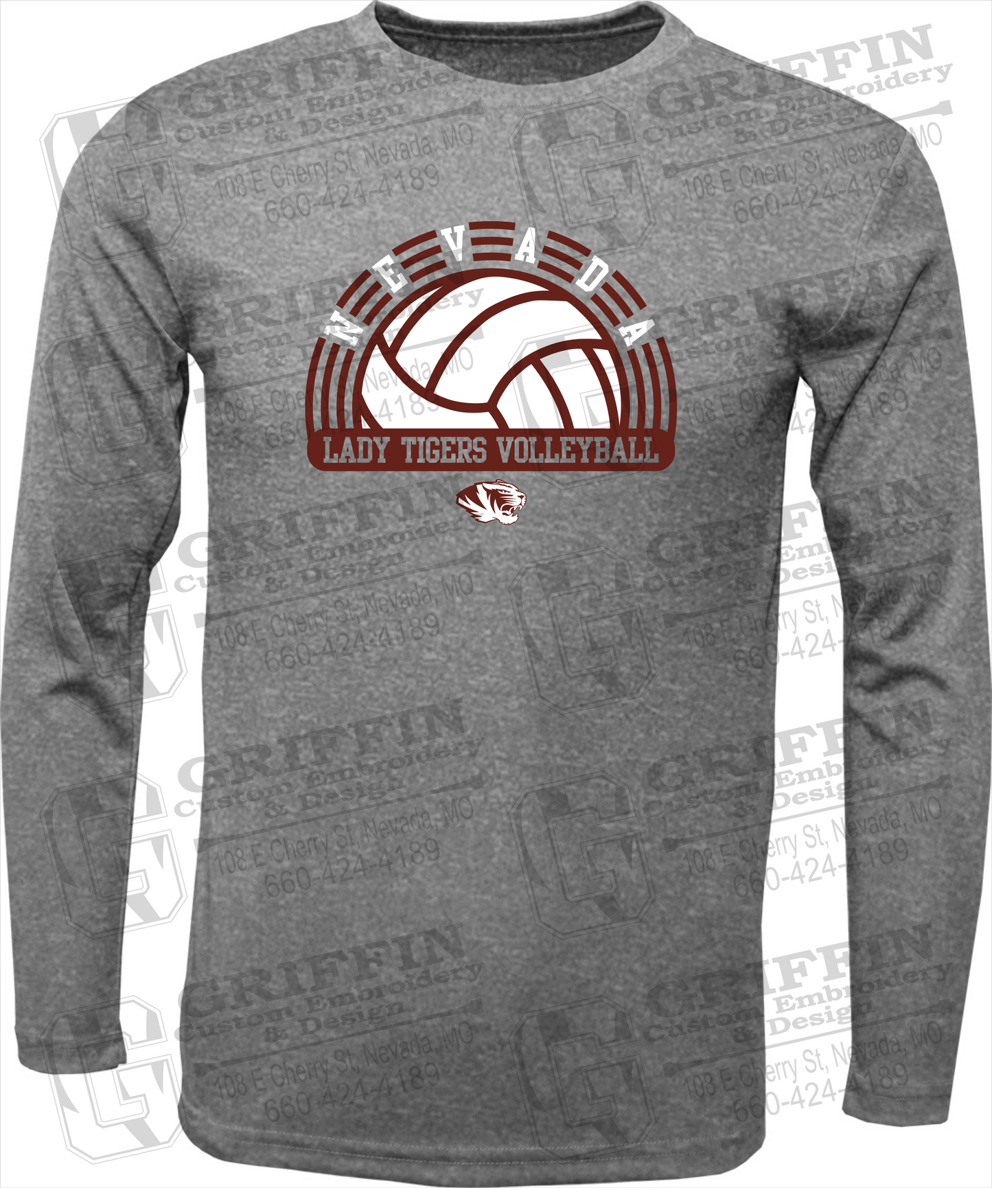 Dry-Fit Long Sleeve T-Shirt - Volleyball - Nevada Tigers 23-R