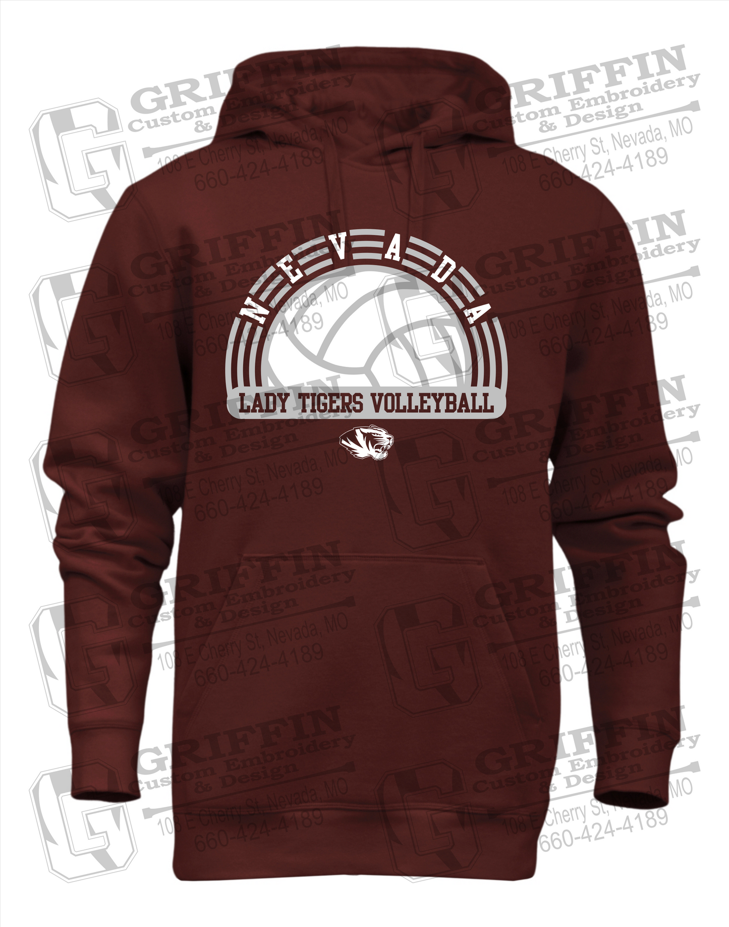 Nevada Tigers 23-R Heavyweight Hoodie - Volleyball