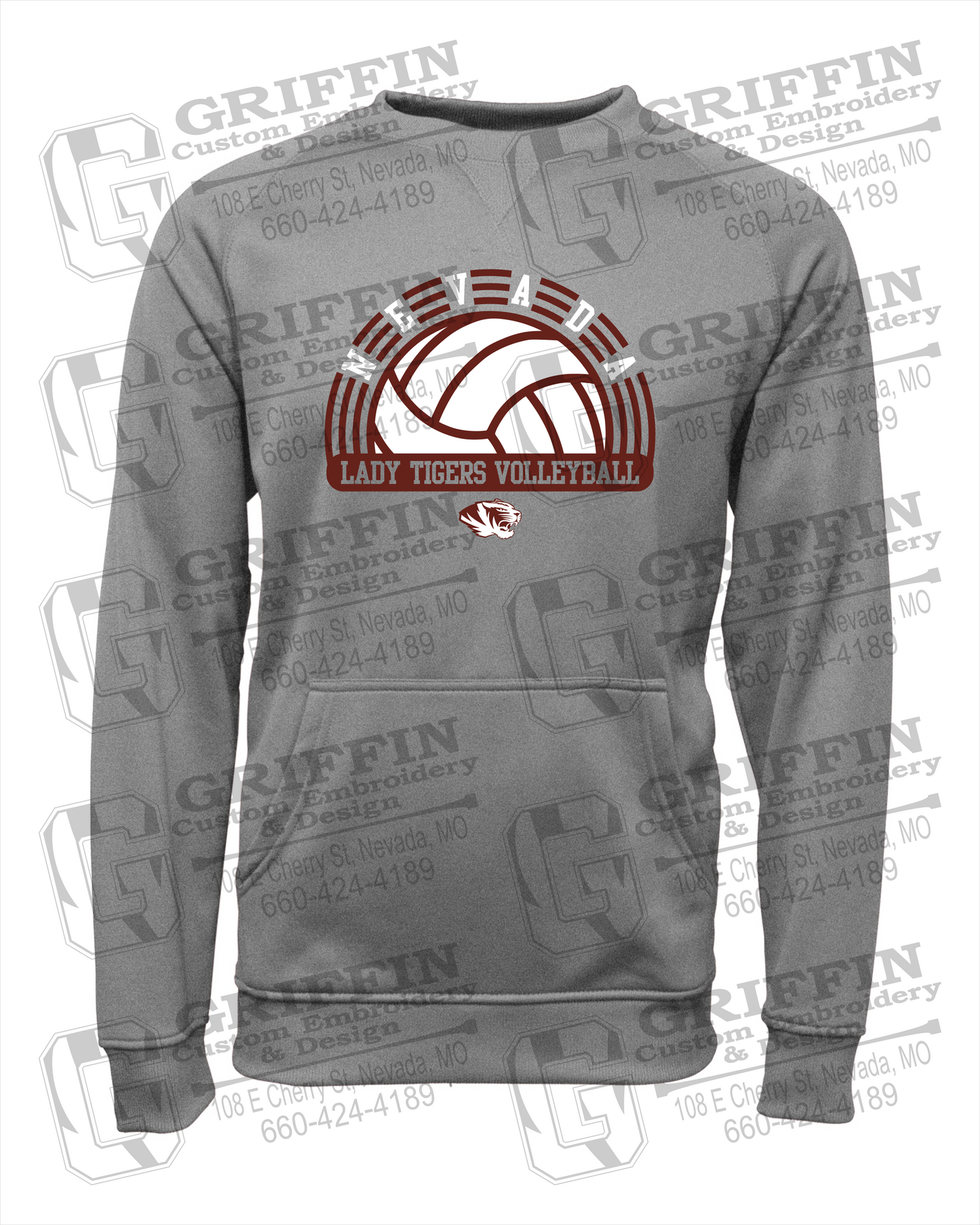 Nevada Tigers 23-R Youth Sweatshirt - Volleyball
