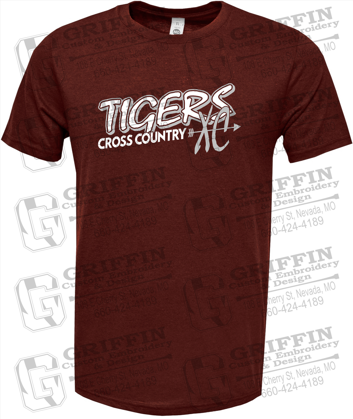 Nevada Tigers 23-S Short Sleeve T-Shirt - Cross Country