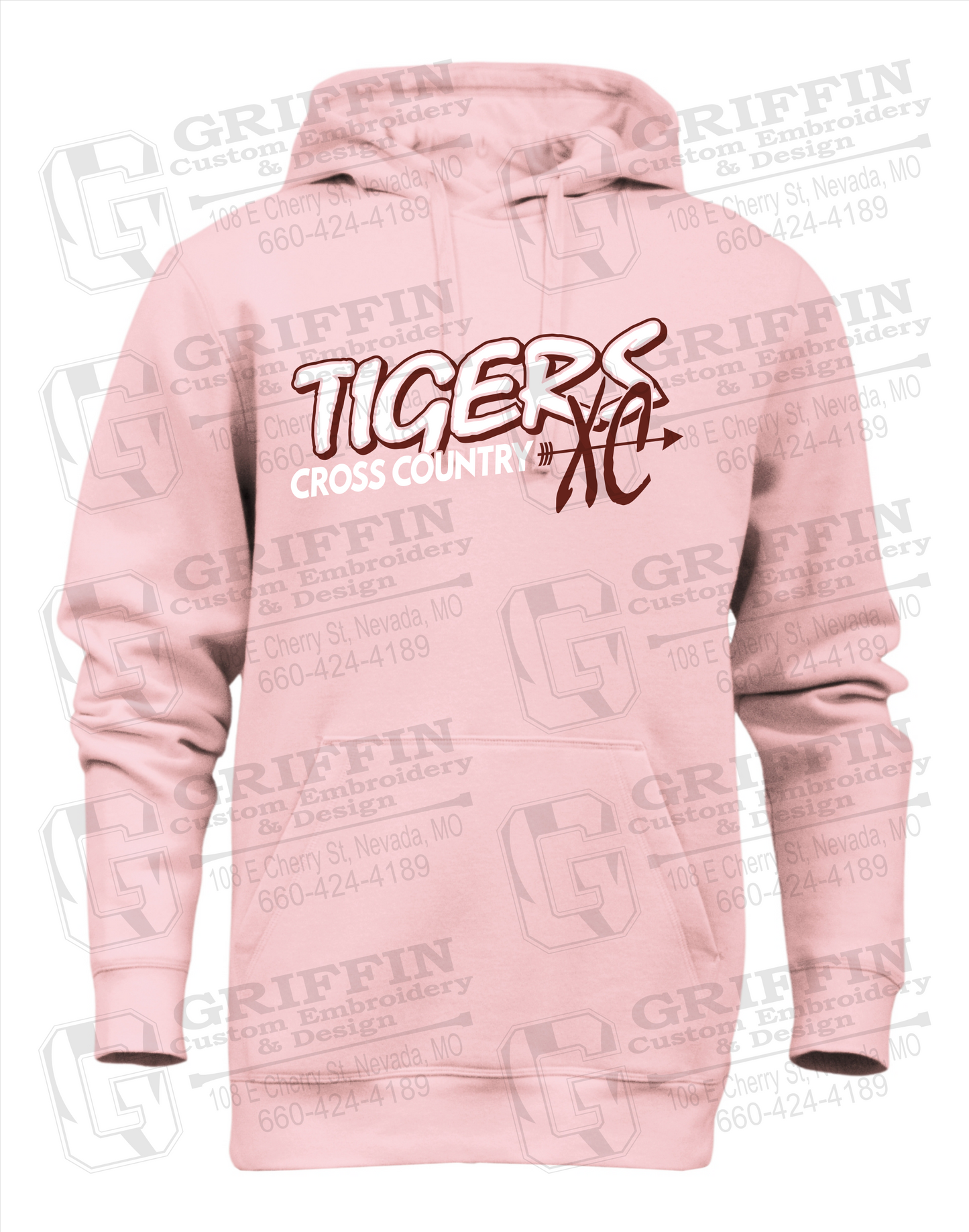 Heavyweight Fleece Hoodie - Cross Country - Nevada Tigers 23-S