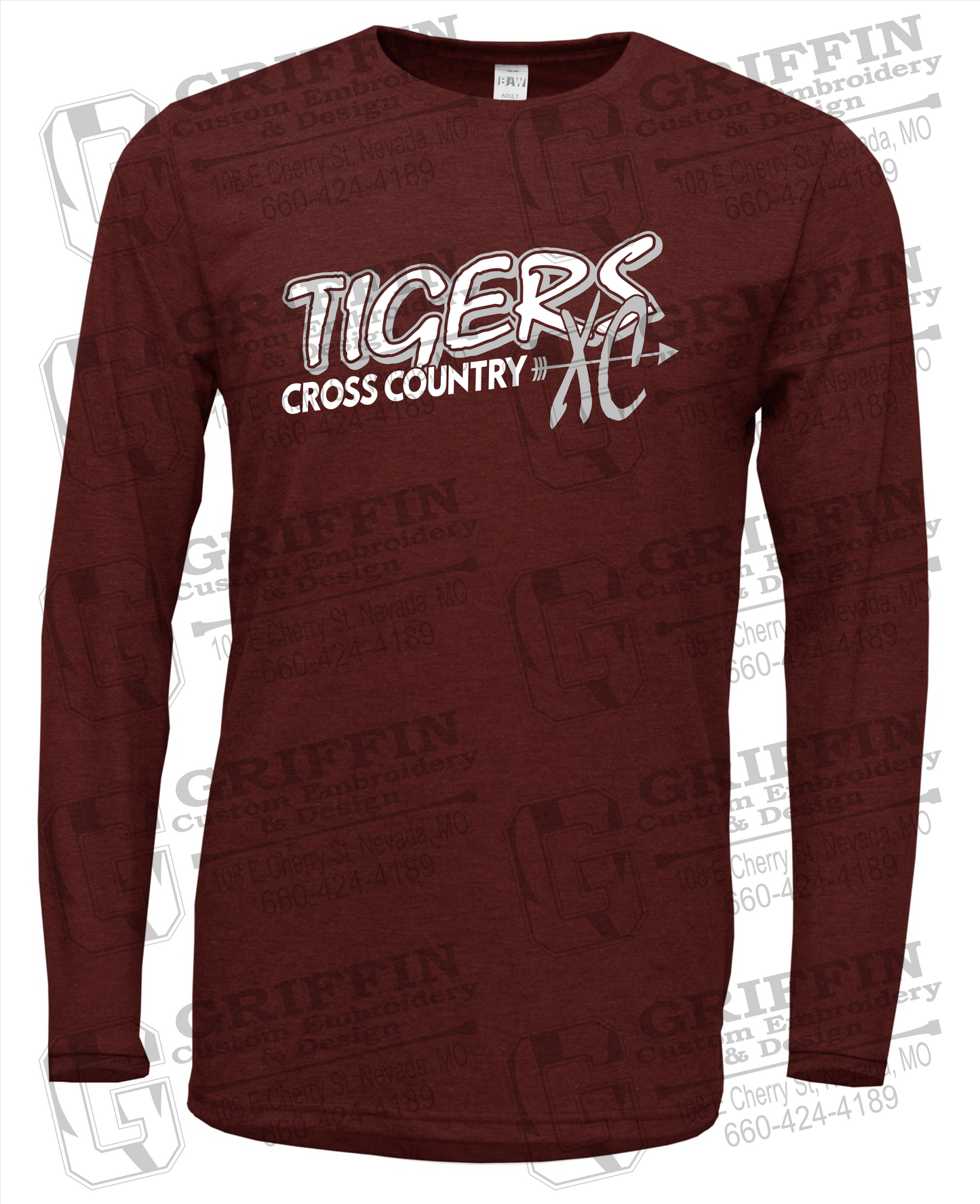 Soft-Tek Long Sleeve T-Shirt - Cross Country - Nevada Tigers 23-S