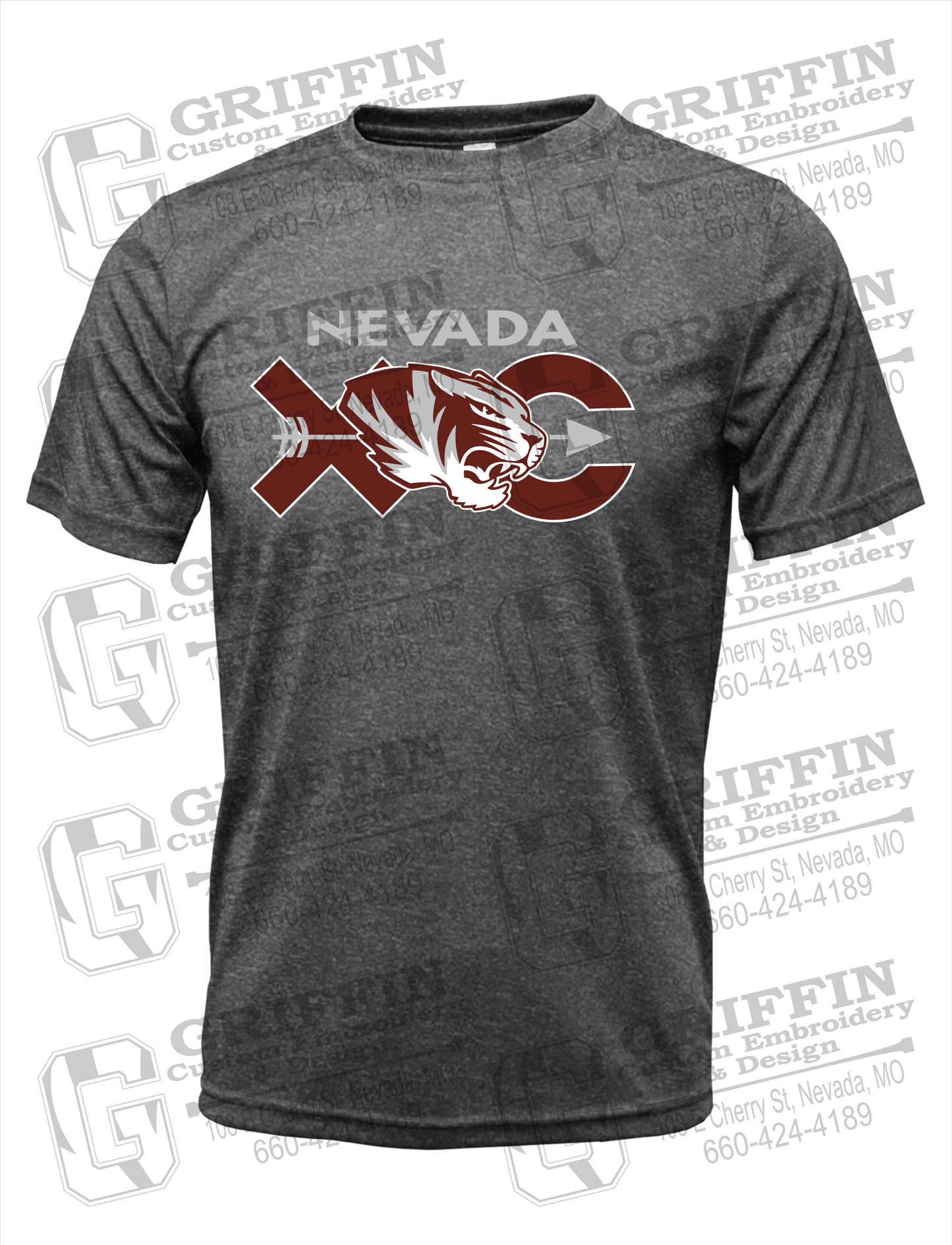 Dry-Fit Short Sleeve T-Shirt - Cross Country - Nevada Tigers 23-T