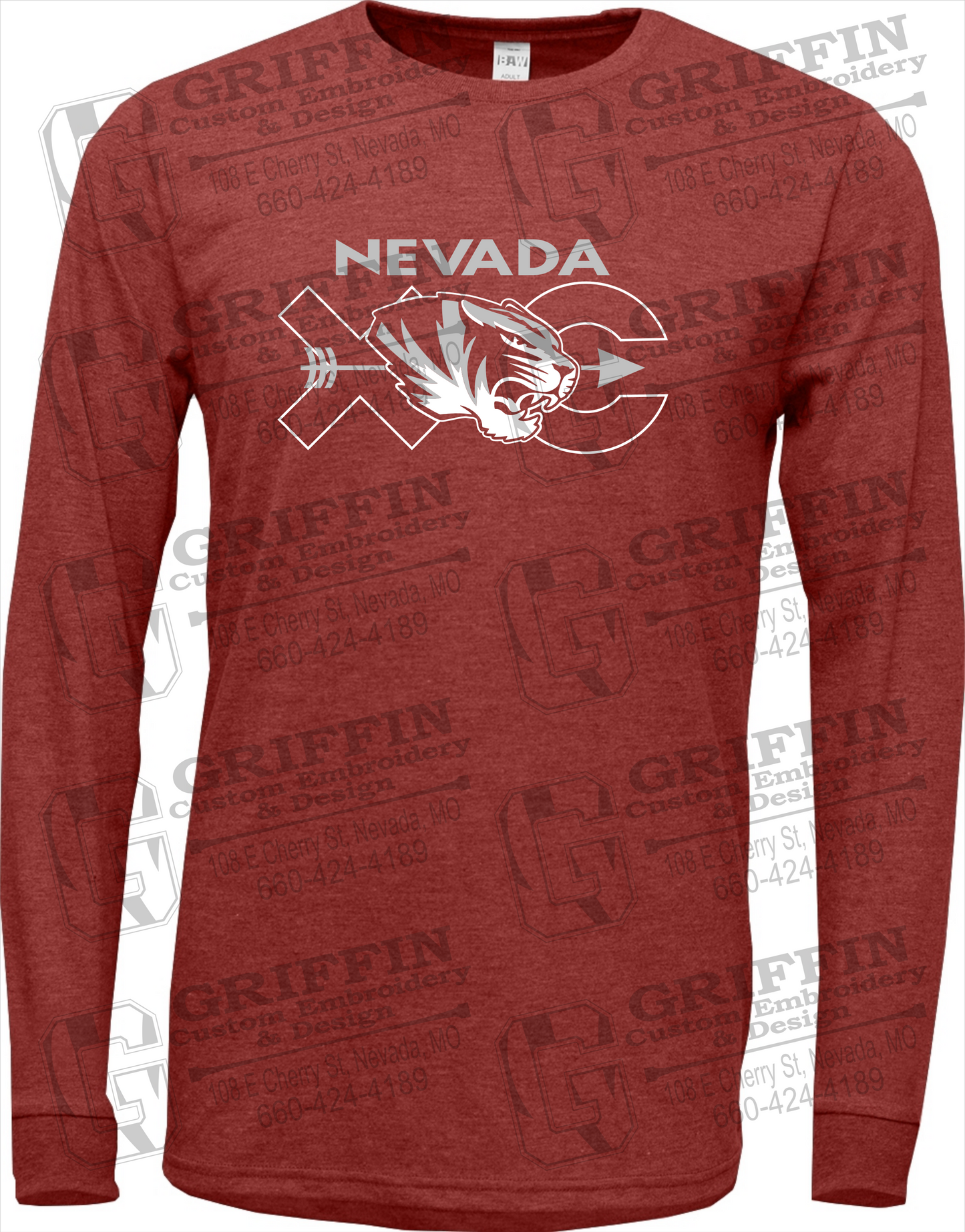 Soft-Tek Long Sleeve T-Shirt - Cross Country - Nevada Tigers 23-T