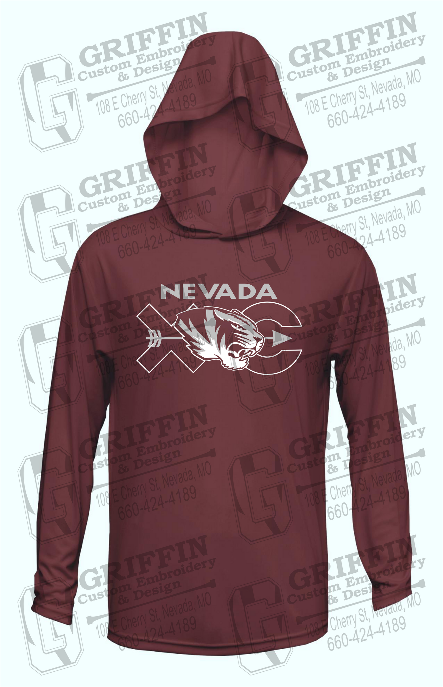 Dry-Fit T-Shirt Hoodie - Cross Country - Nevada Tigers 23-T