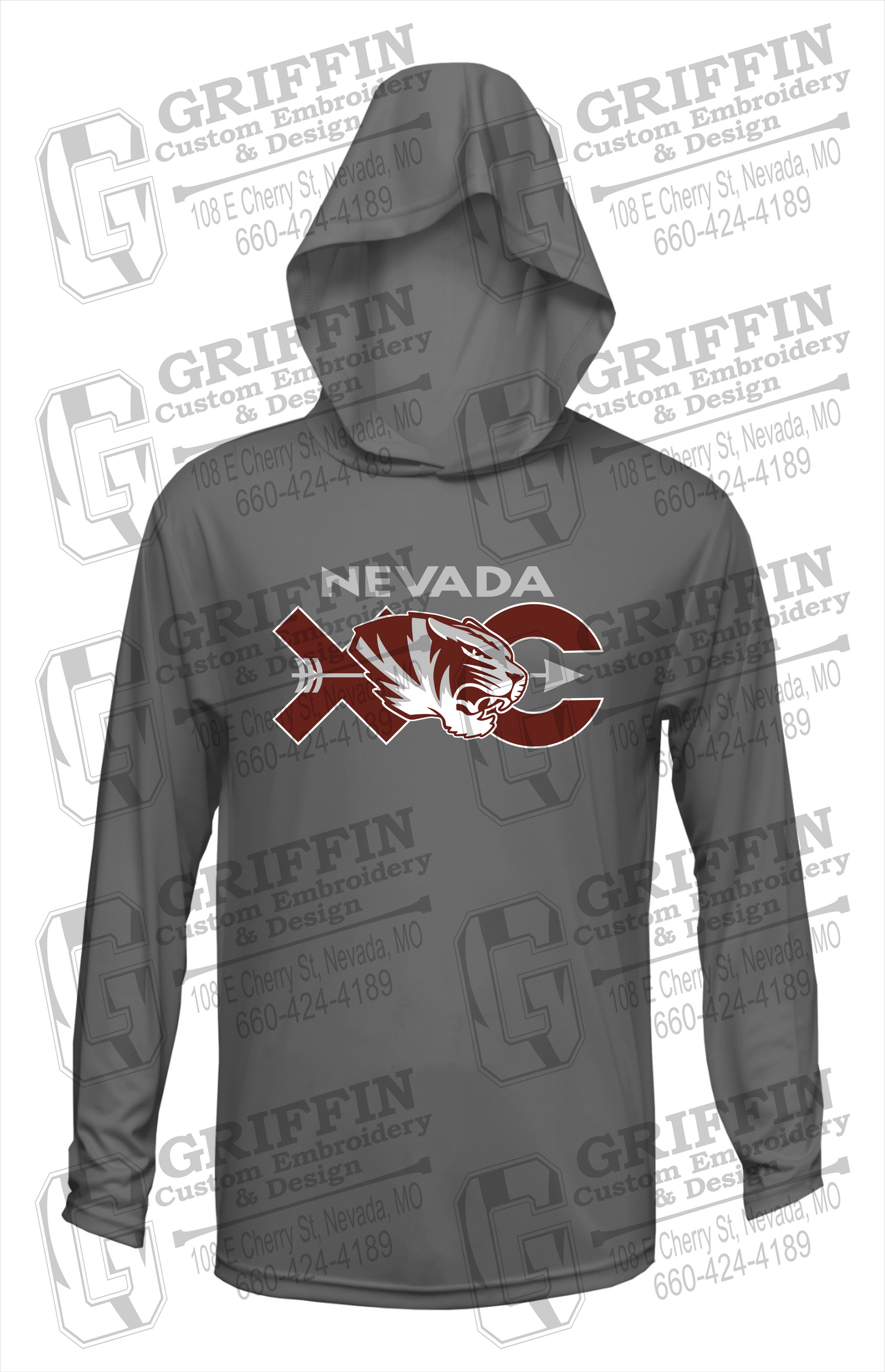 Dry-Fit T-Shirt Hoodie - Cross Country - Nevada Tigers 23-T