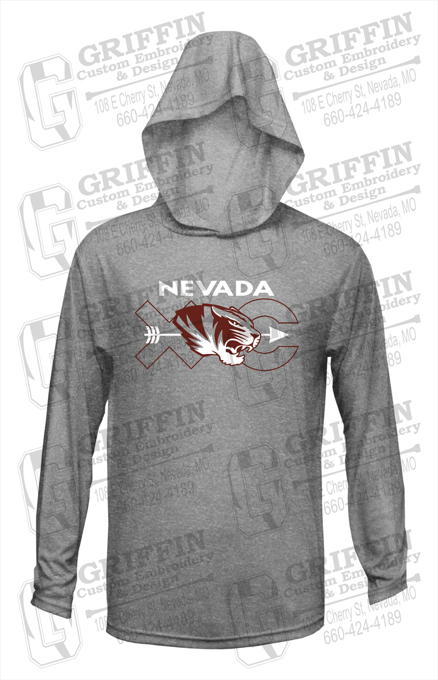 Dry-Fit T-Shirt Hoodie - Cross Country - Nevada Tigers 23-T