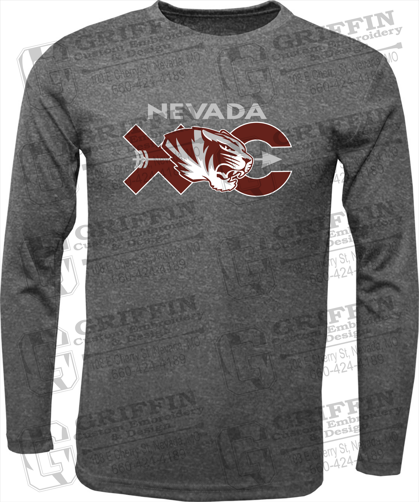 Dry-Fit Long Sleeve T-Shirt - Cross Country - Nevada Tigers 23-T