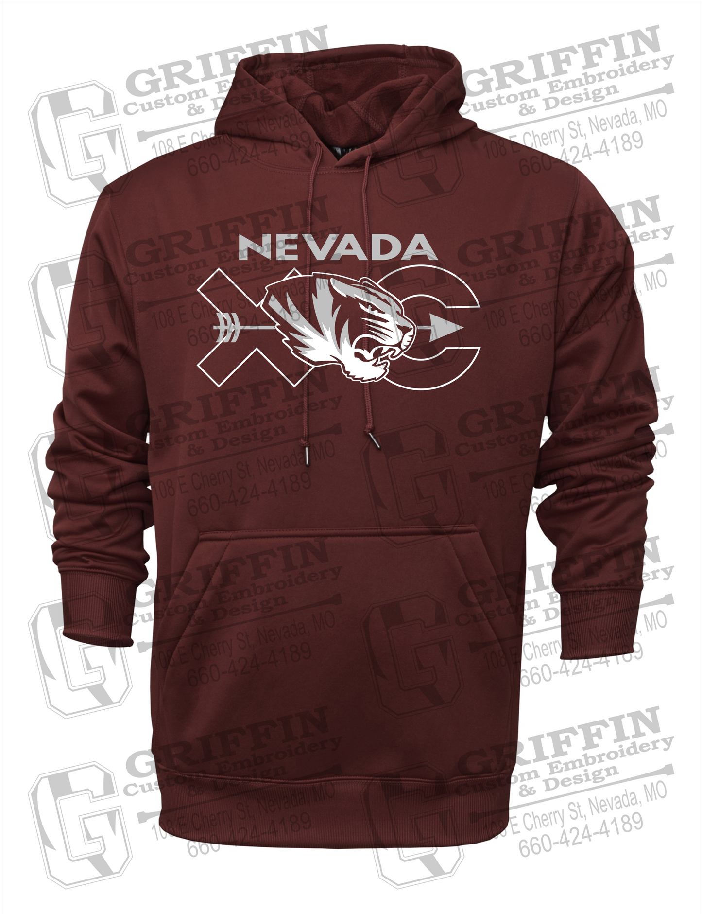 Performance Fleece Hoodie - Cross Country - Nevada Tigers 23-T